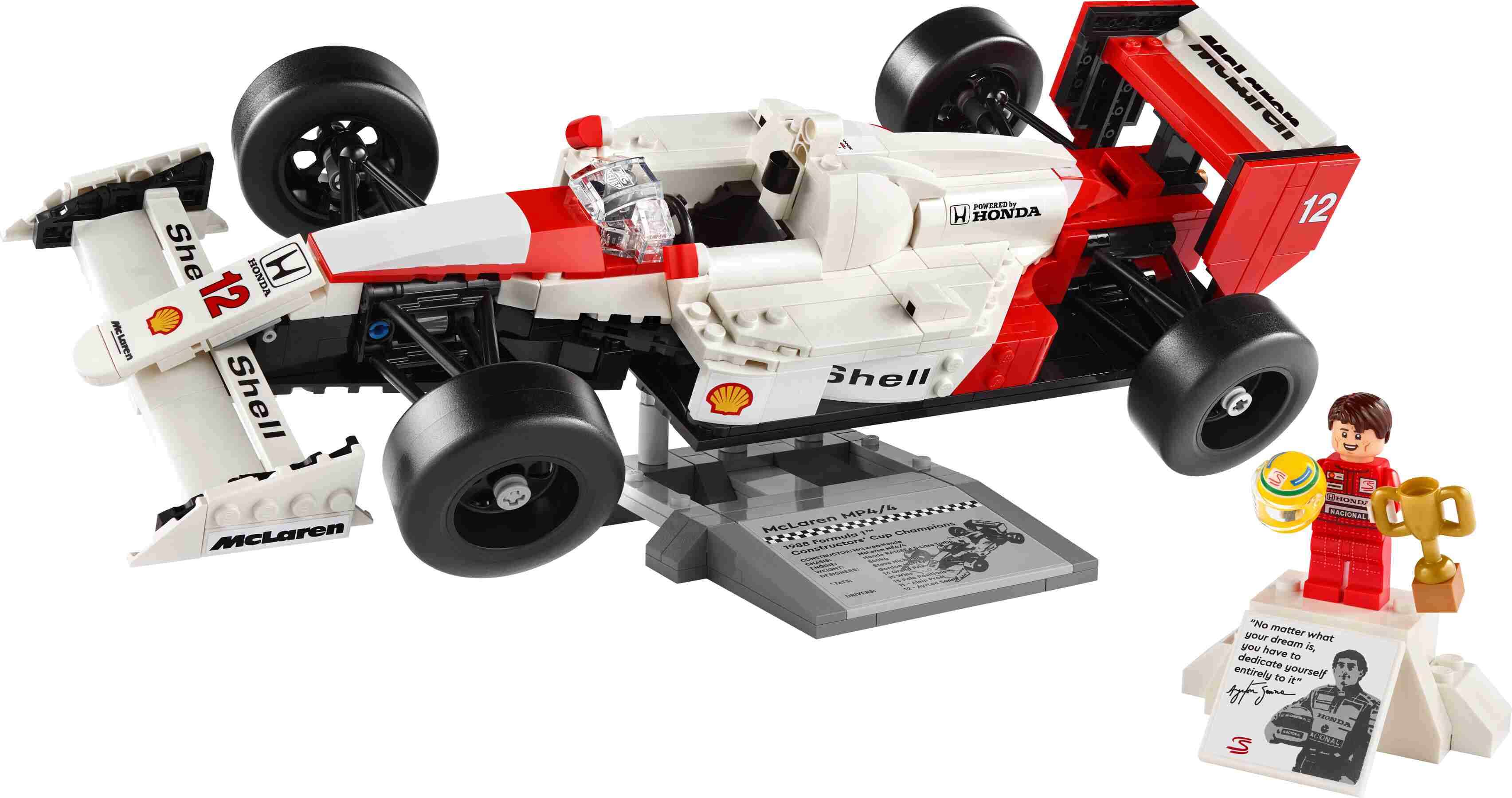 LEGO 10330 Icons McLaren MP4/4 & Ayrton Senna, V6-Turbomotor, 1 Minifigur