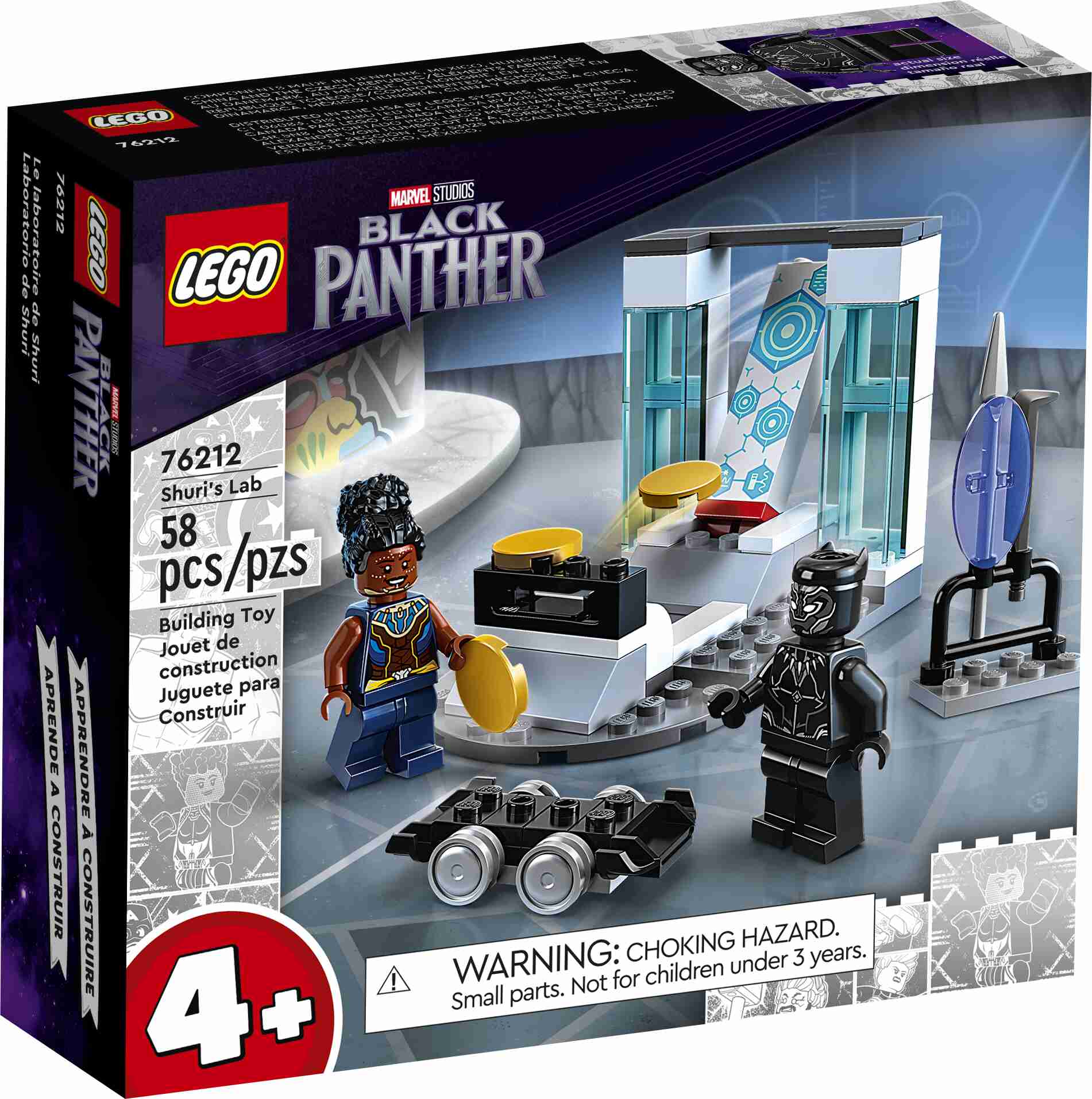 LEGO 76212 Marvel Shuris Labor, Black Panther zum Bauen mit Minifiguren