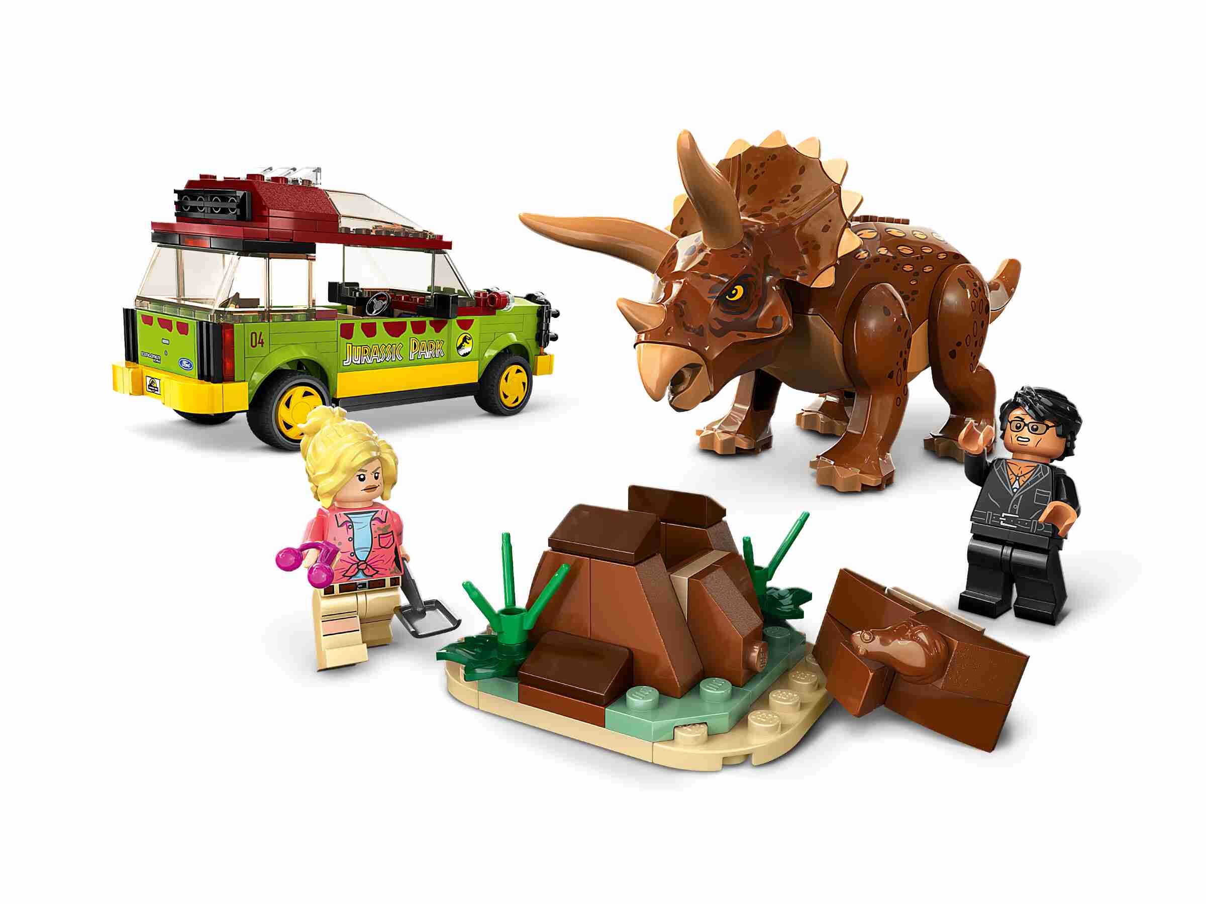 LEGO 76959 Jurassic Park Triceratops-Forschung, Ford Explorer, 2 Minifiguren