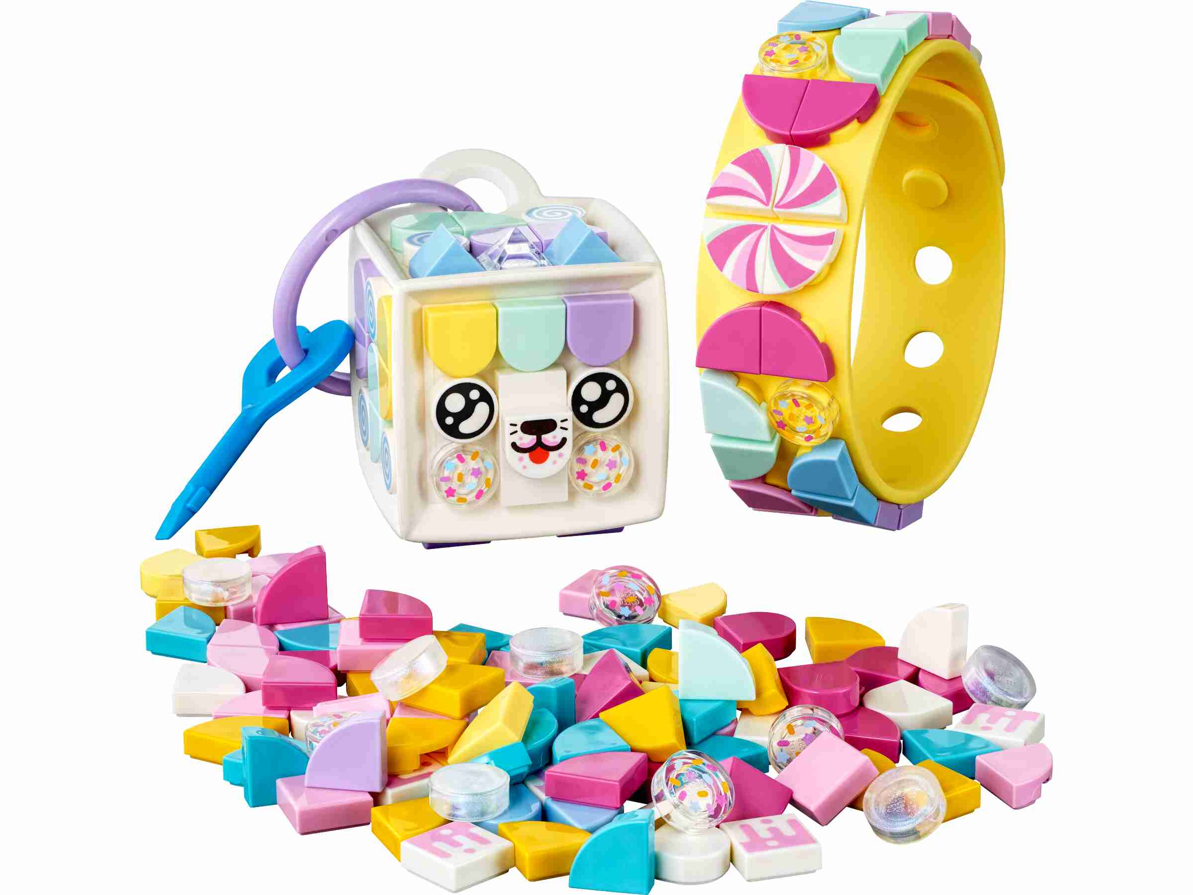 LEGO 41944 DOTS Candy Kitty Armband & Taschenanhänger mit Katze 2-in-1 Bastelset