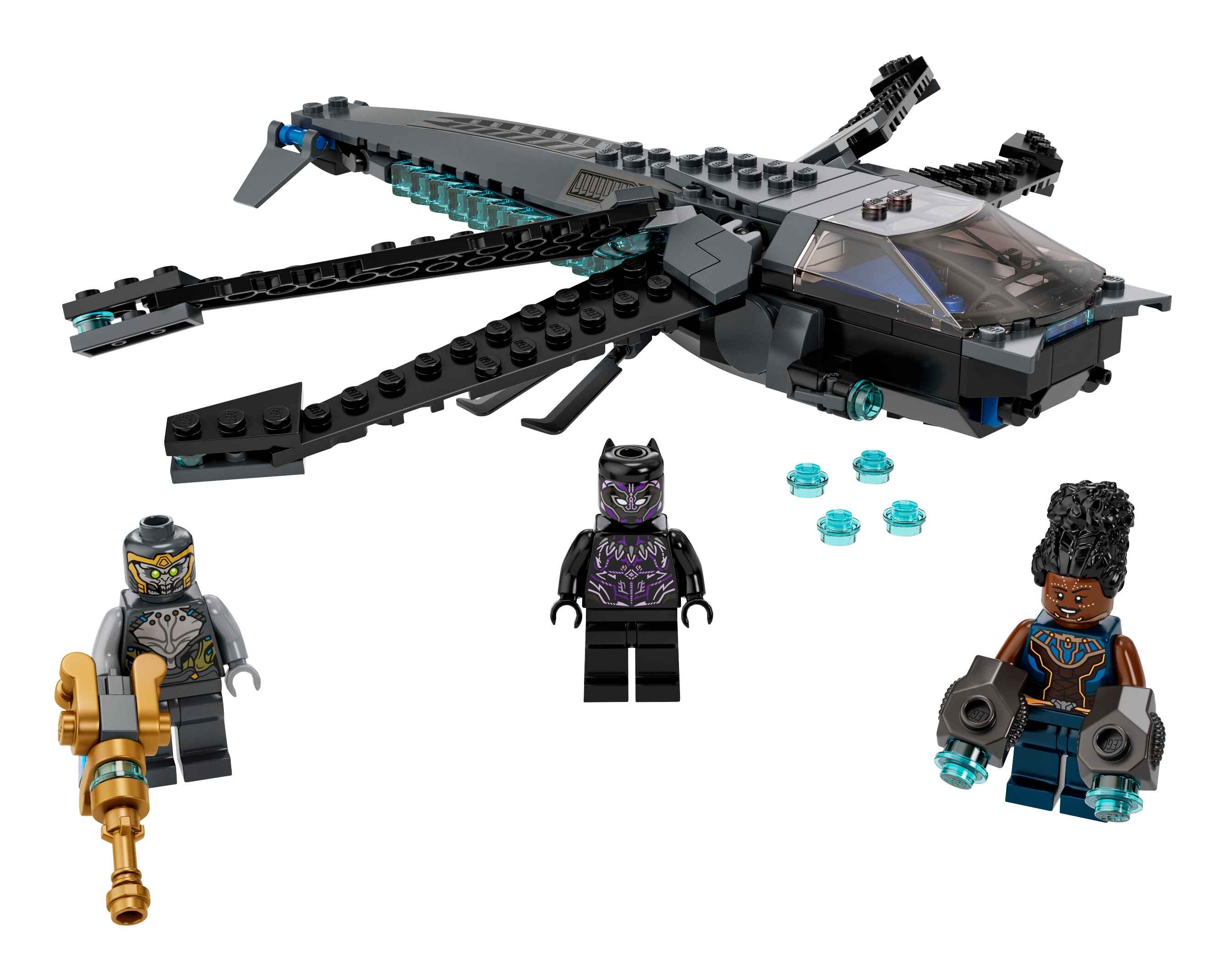 LEGO 76186 Marvel Super Heroes Black Panthers Libelle, Avengers, 3 Minifiguren