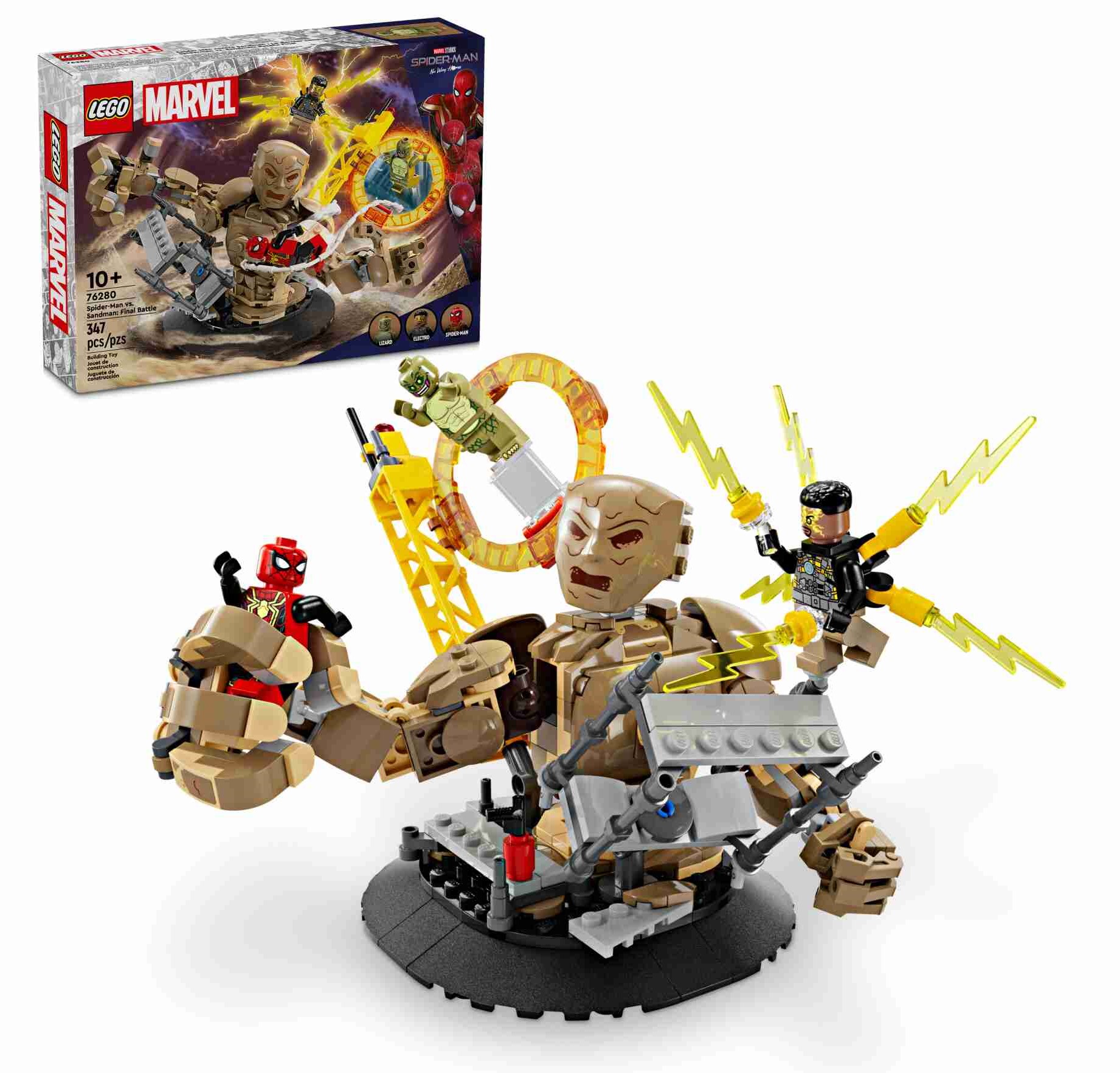 LEGO 76280 Marvel Spider-Man vs. Sandman: Showdown, 3 Bösewichte