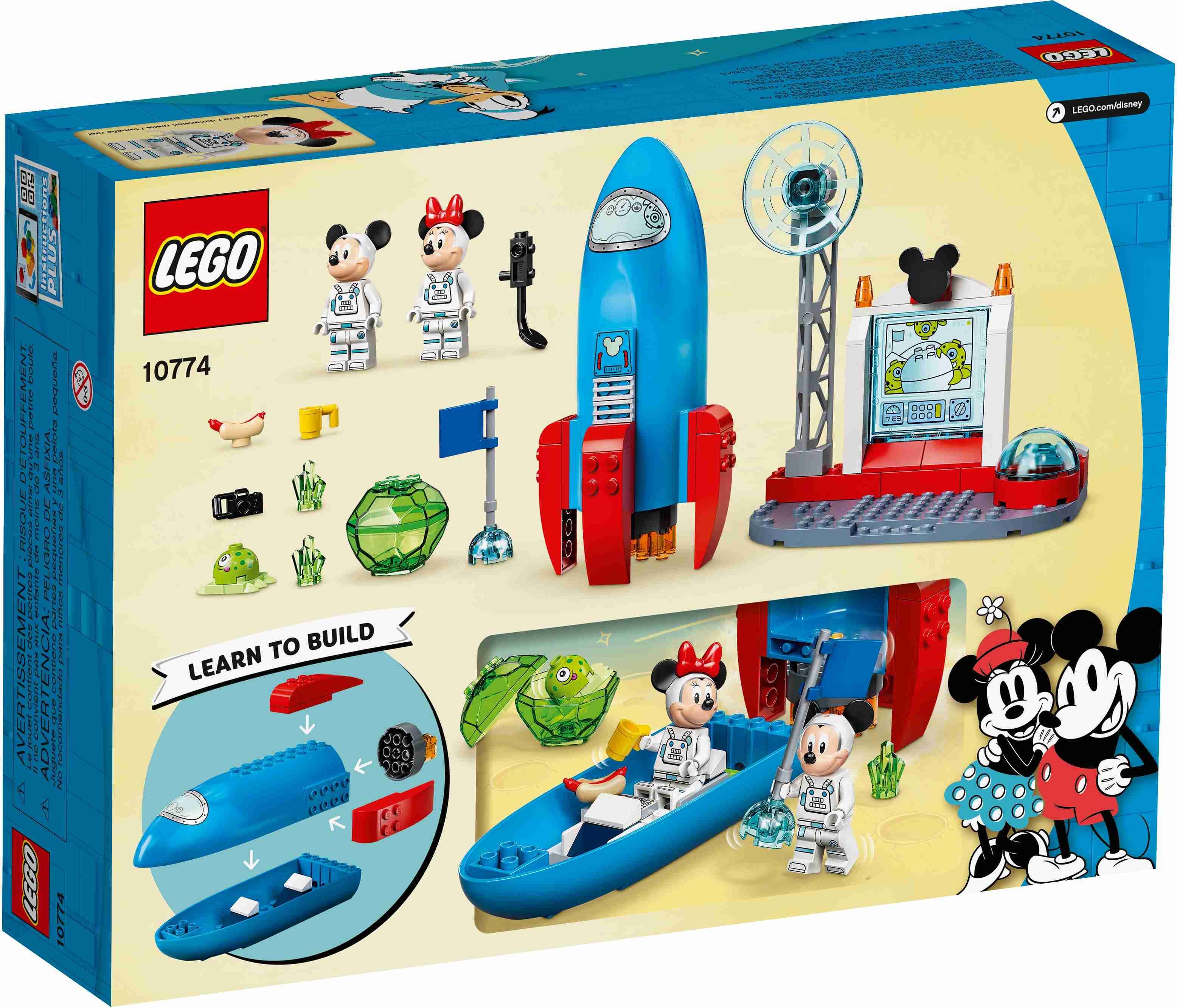 LEGO 10774 Mickys und Minnies Weltraumrakete mit einer aufklappbaren Rakete