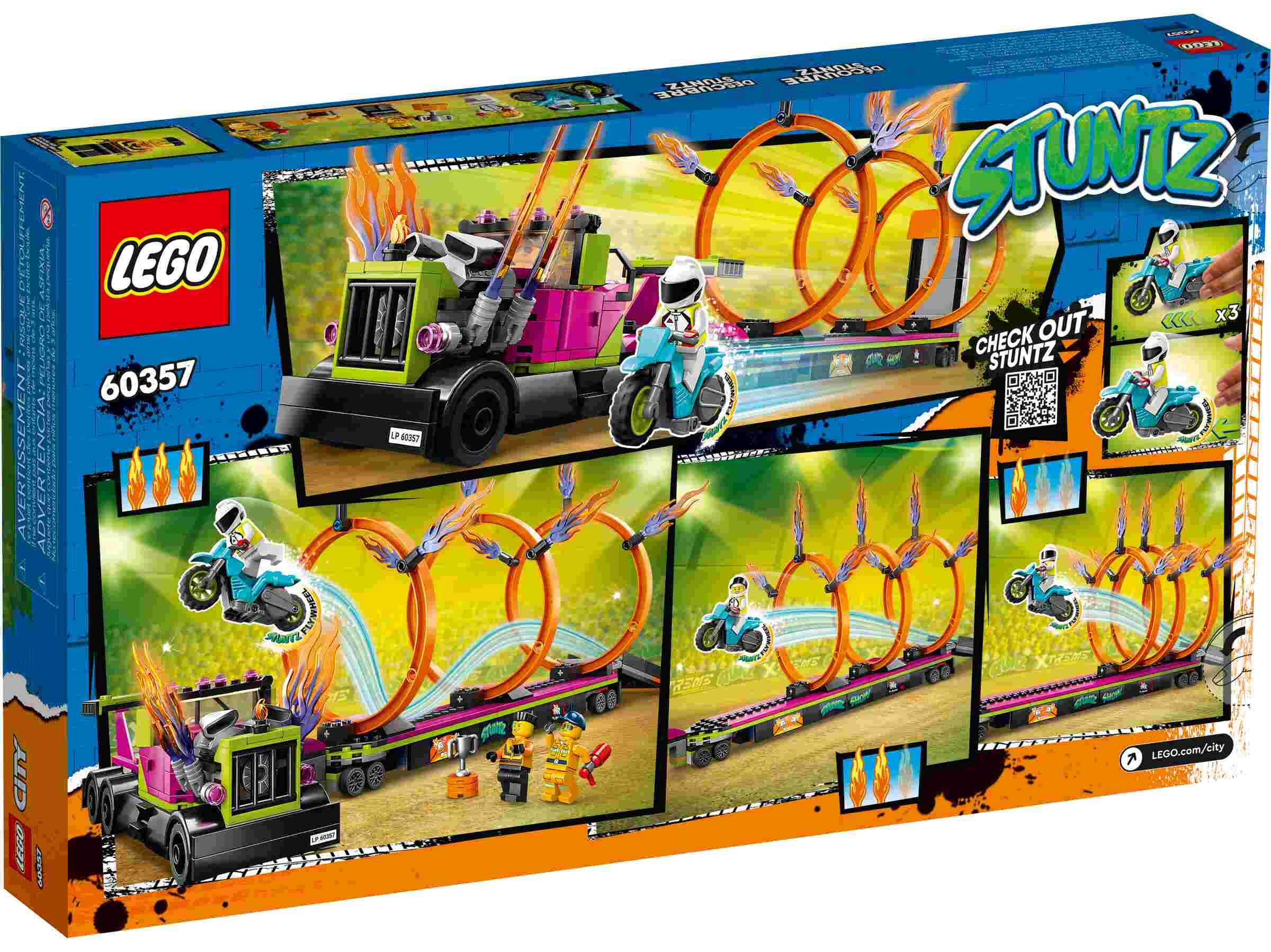 LEGO 60357 City Stunttruck mit Feuerreifen-Challenge, Stuntz, 3 Minifiguren