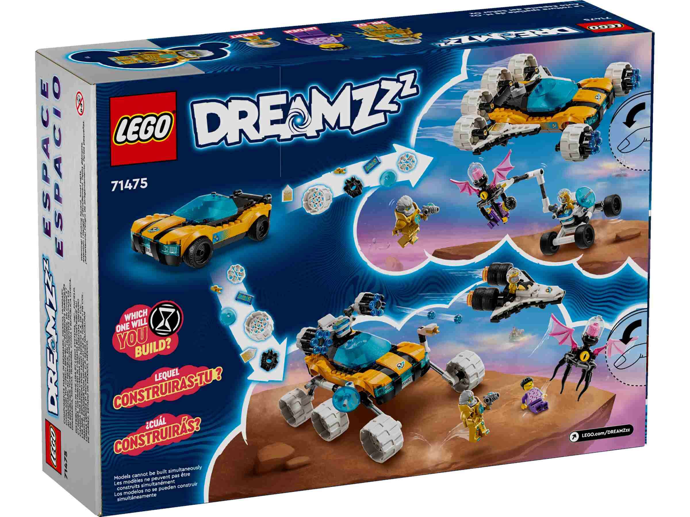 LEGO 71475 DREAMZzz Der Weltraumbuggy von Mr. Oz, 2 Bauoptionen, 2 Minifiguren