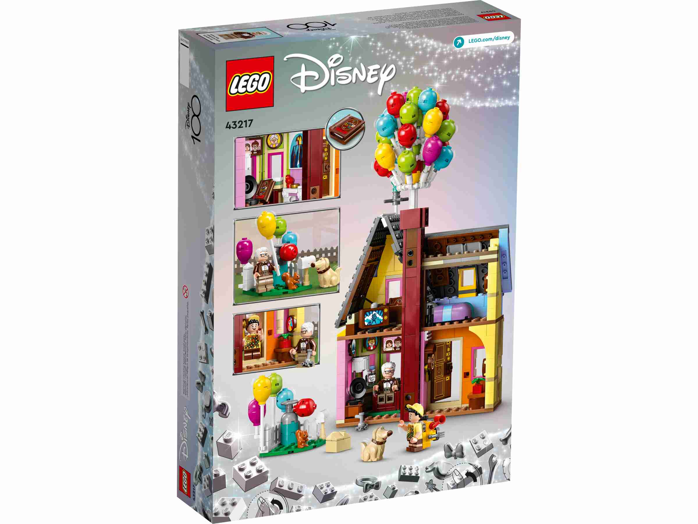 LEGO 43217 Disney Classic Carls Haus aus Oben, 2 Minifiguren, Hund