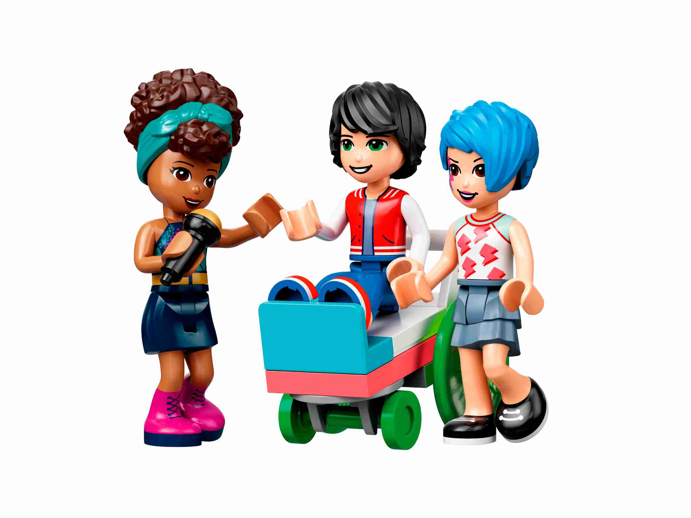 LEGO 41708 Friends Rollschuhdisco, mit Bowlingbahn, 3 Spielfiguren, viel Zubehör