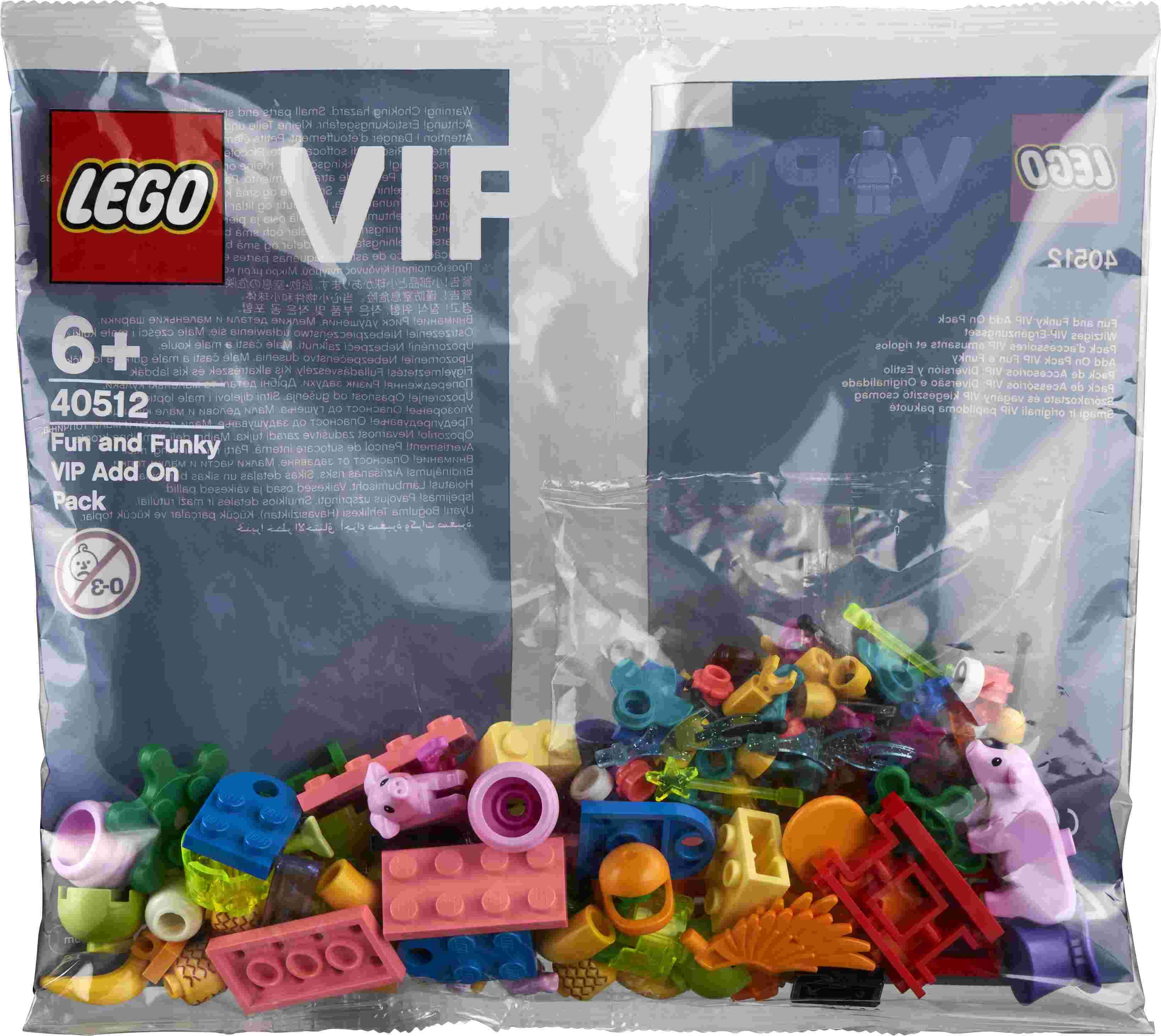 LEGO 40512 Fun and Funky VIP Add on Pack Cool Polybag With Random 6+ 148 Pieces