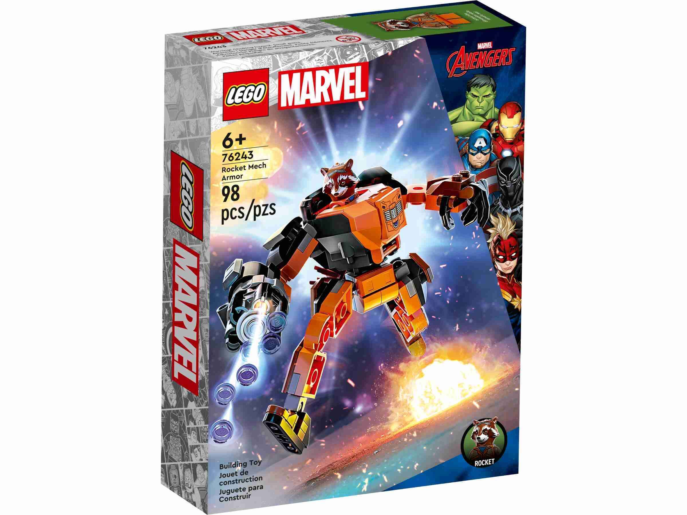 LEGO 76243 Marvel Rocket Mech, Guardians of the Galaxy, Rocket Minifigur