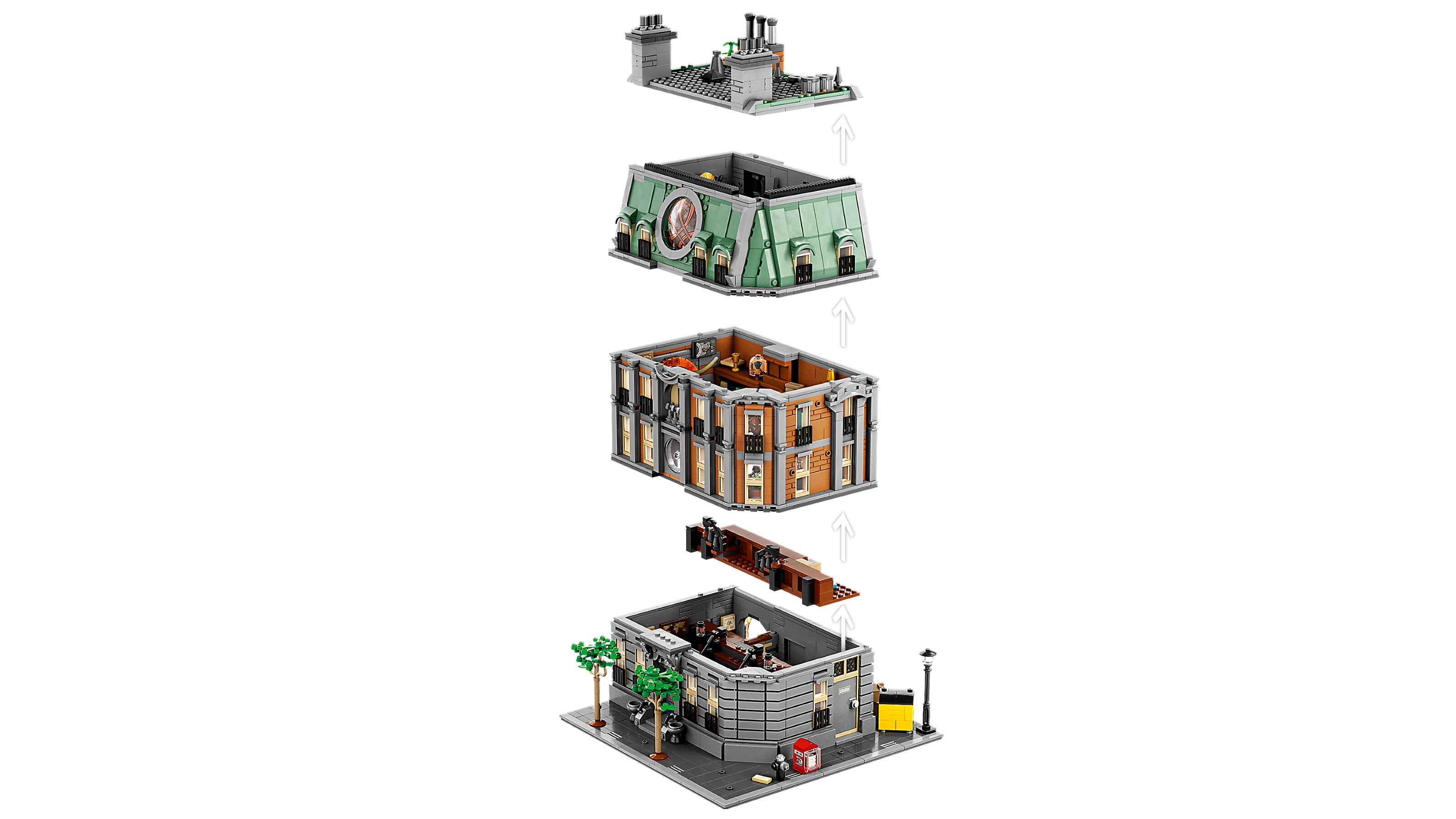 LEGO 76218 Marvel Sanctum Sanctorum, 3-stöckiges Modular Building Set mit Doctor
