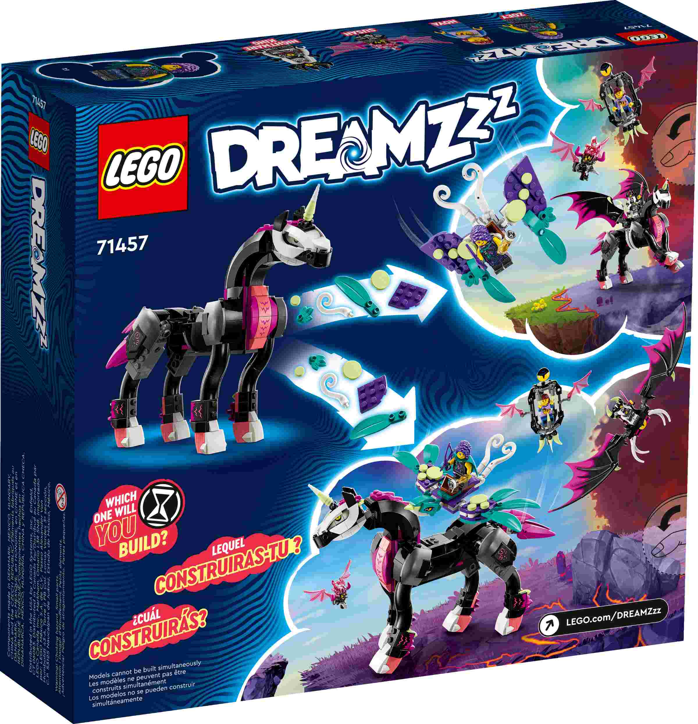 LEGO 71457 DREAMZzz Pegasus, 2 Baumöglichkeiten, 3 Minifiguren