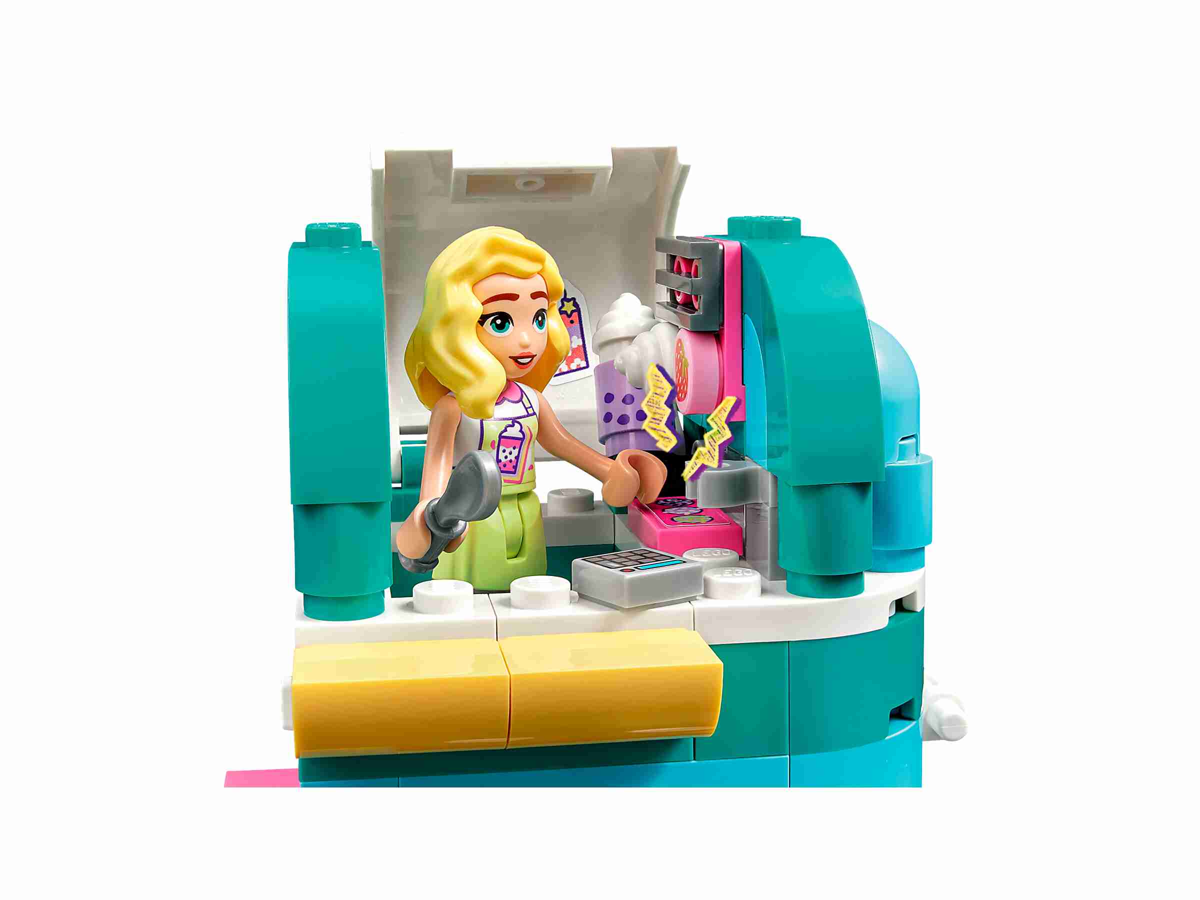 LEGO 41733 Friends Bubble-Tea-Mobil, Spielfiguren Nova und Matilde