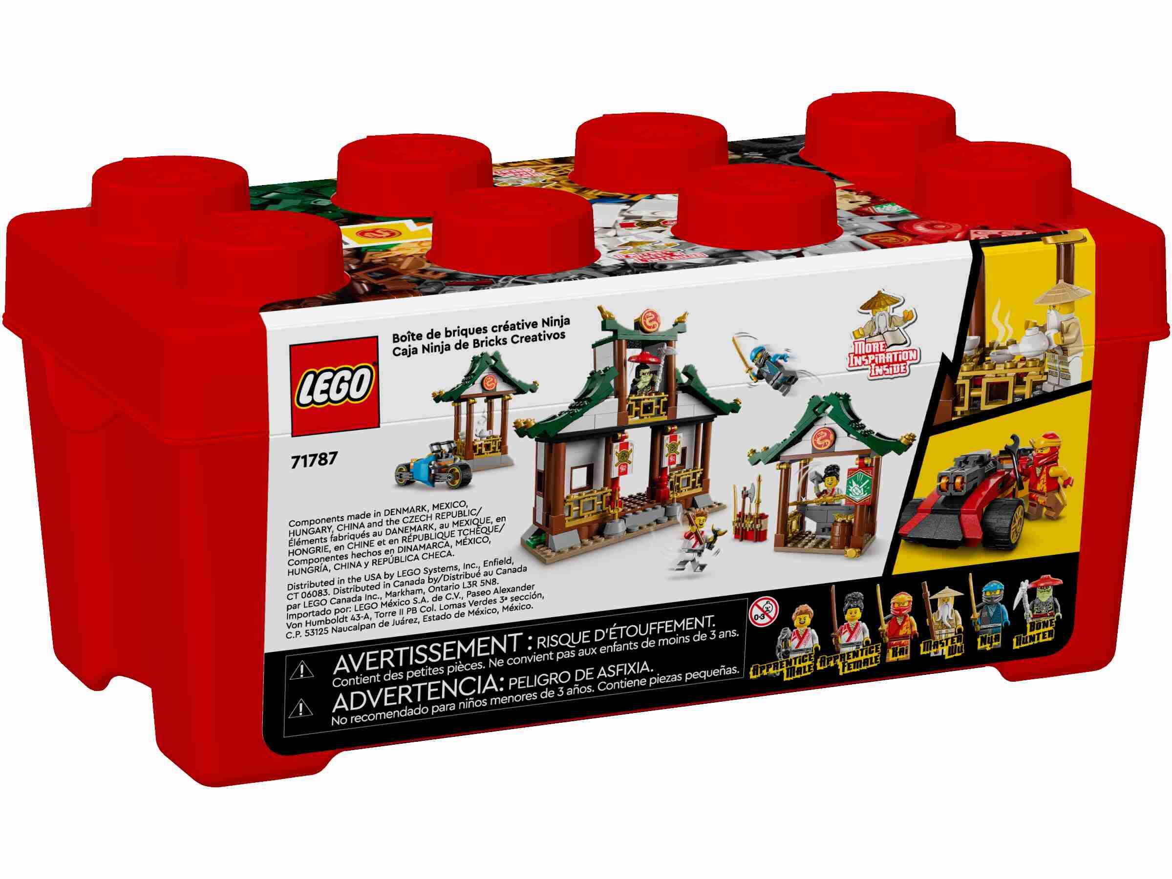 LEGO 71787 NINJAGO Kreative Ninja Steinebox, 6 Minifiguren jede Menge Ausrüstung