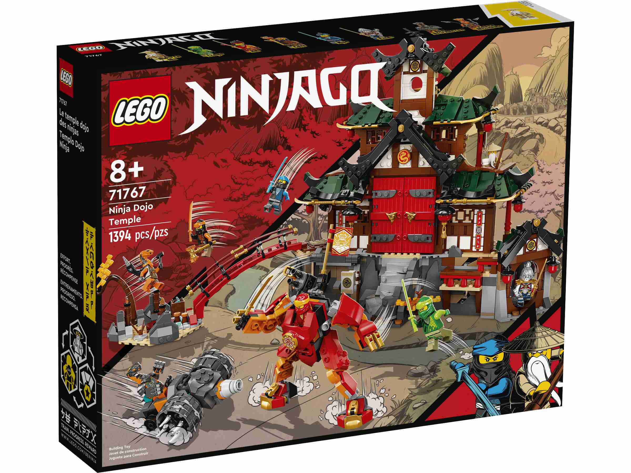 LEGO 71767 NINJAGO  Ninja-Dojotempel, 5 Räume, 8 Minifiguren