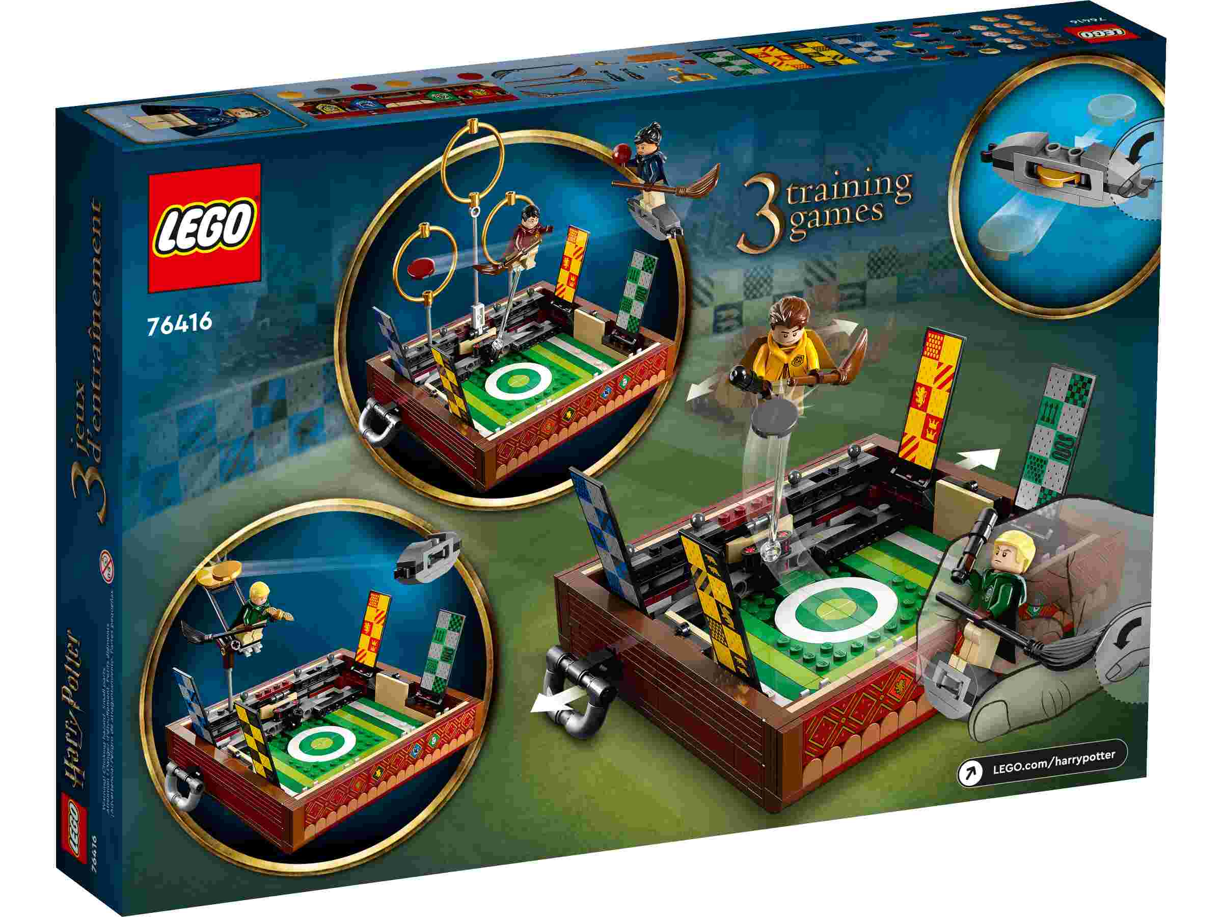 LEGO 76416 Harry Potter Quidditch Koffer, 4 Minifiguren, 10 Köpfe, 10 Haarteile