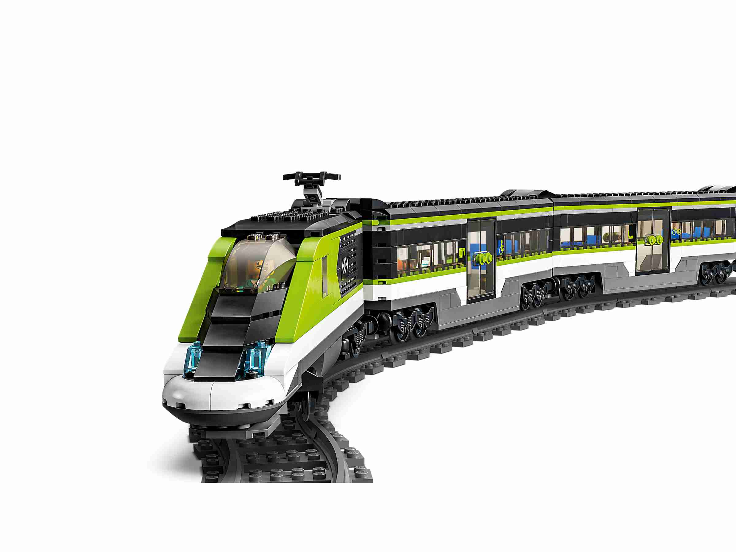 LEGO 60337 City Personen-Schnellzug, ferngesteuerter Zug mit Scheinwerfern