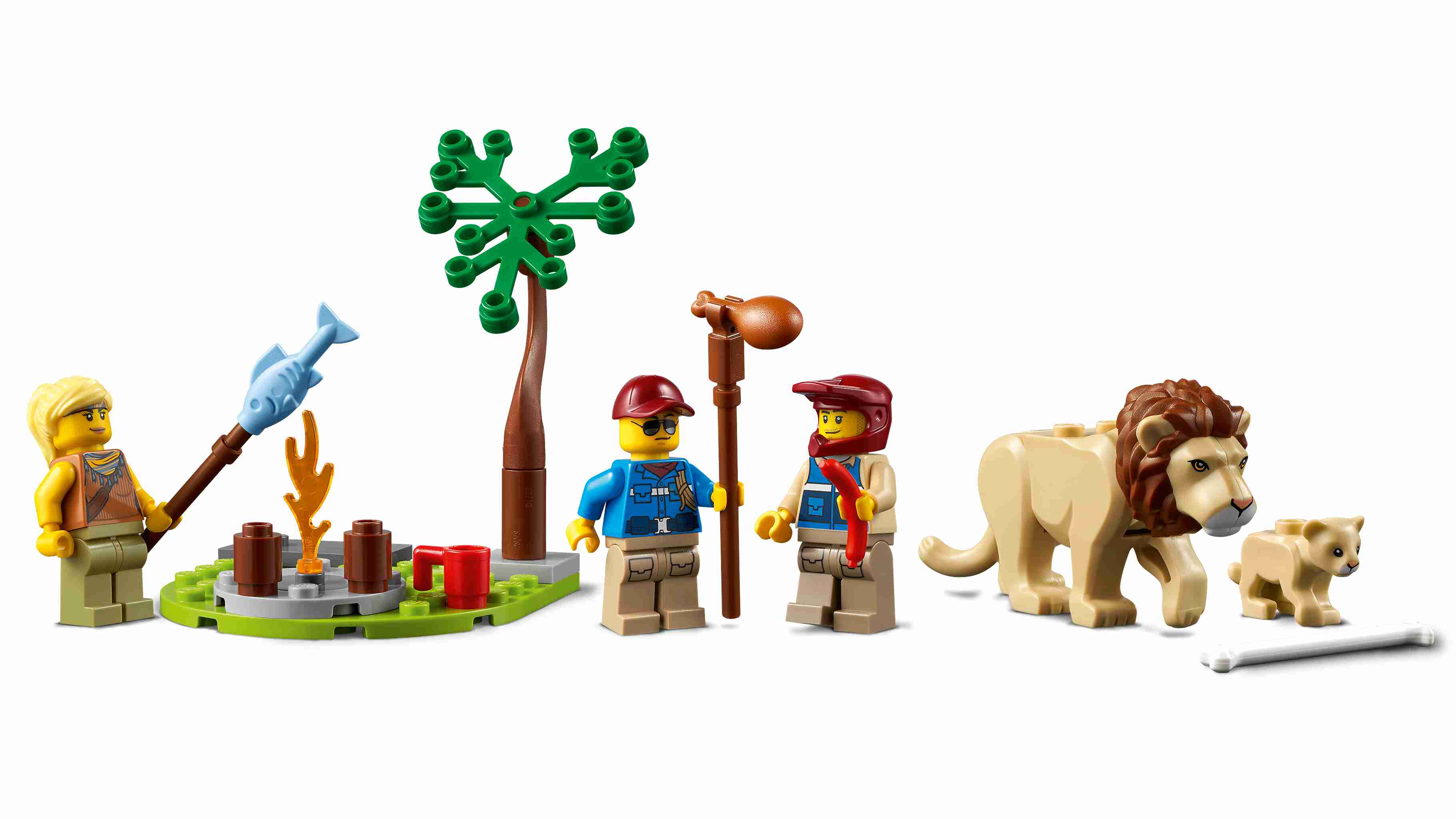 LEGO 60301 City Wildlife Tierrettungs-Geländewagen, 3 Minifiguren, 3 Tiere