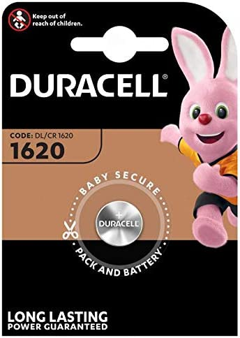 Duracell CR1620, 3V Lithium Knopfzelle Batterie, DL1620, 75mAh, 1er-Pack