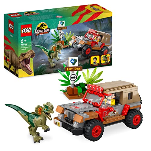 LEGO 76958 Jurassic Park Hinterhalt des Dilophosaurus, Jeep, 1 Minifigur