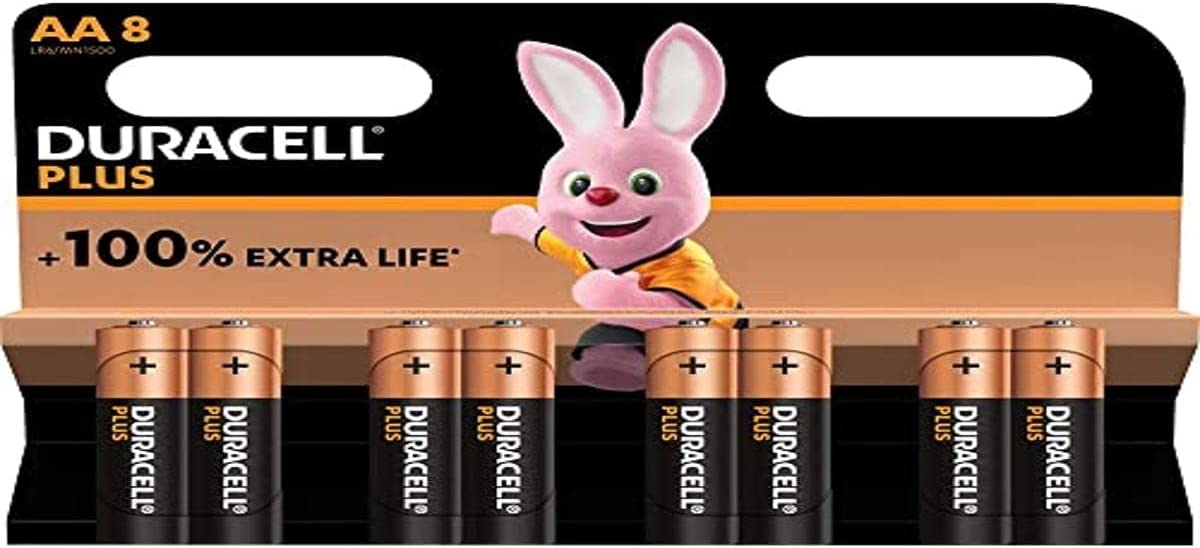 Duracell Plus AA Mignon LR6, 1.5V Alkaline Batterie, MN1500, 8er-Pack