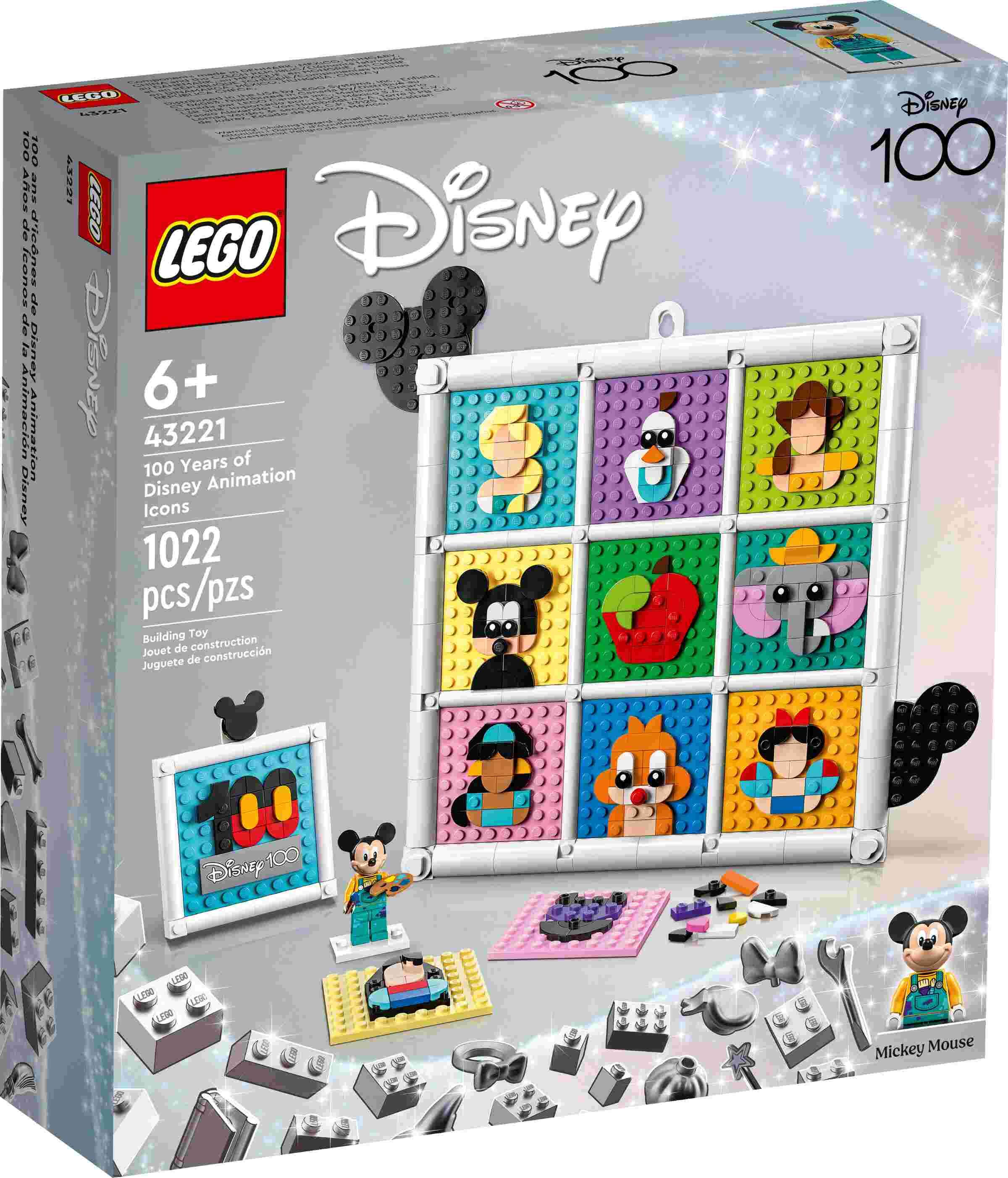 LEGO 43221 Disney Classic 100 Jahre Disney Zeichentrickikonen, zwölf 8x8 Platten