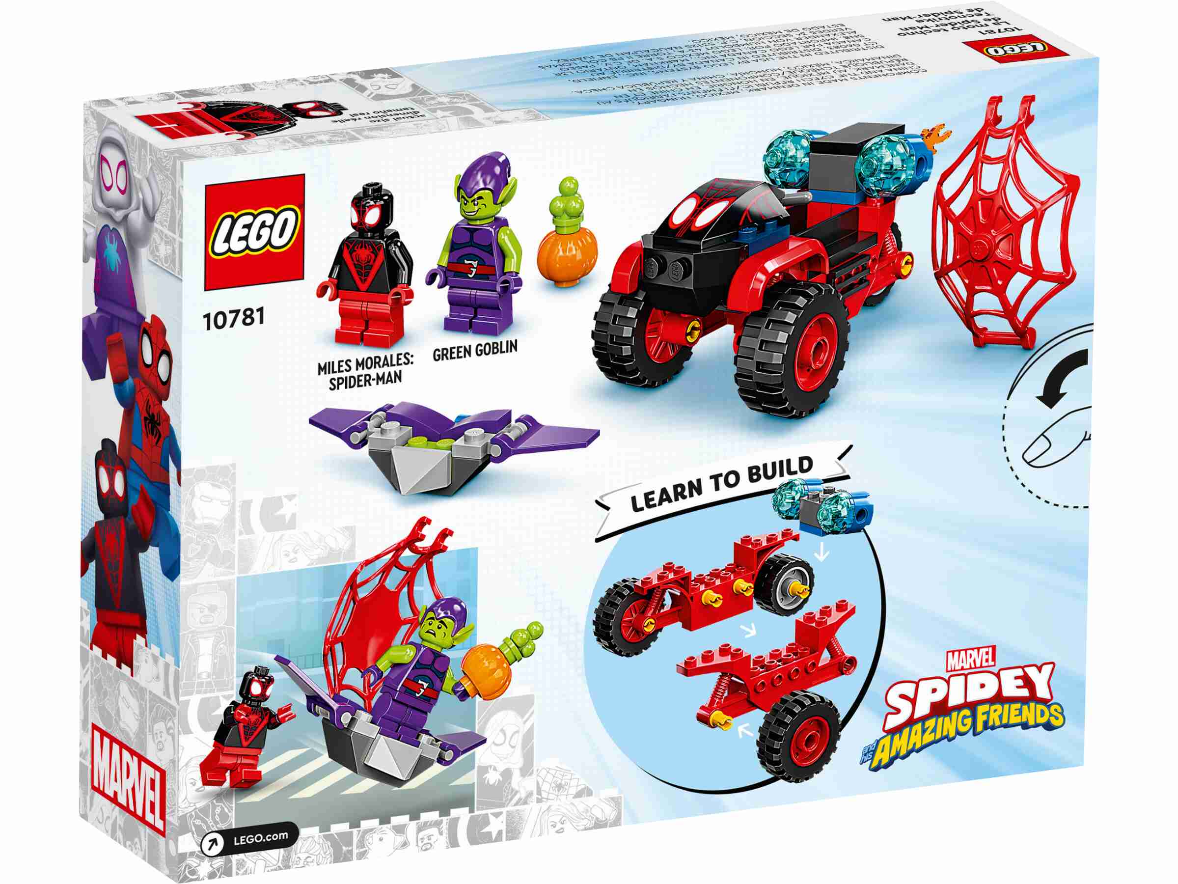 LEGO 10781 Marvel Spidey Miles Morales: Spider-Mans Techno-Trike