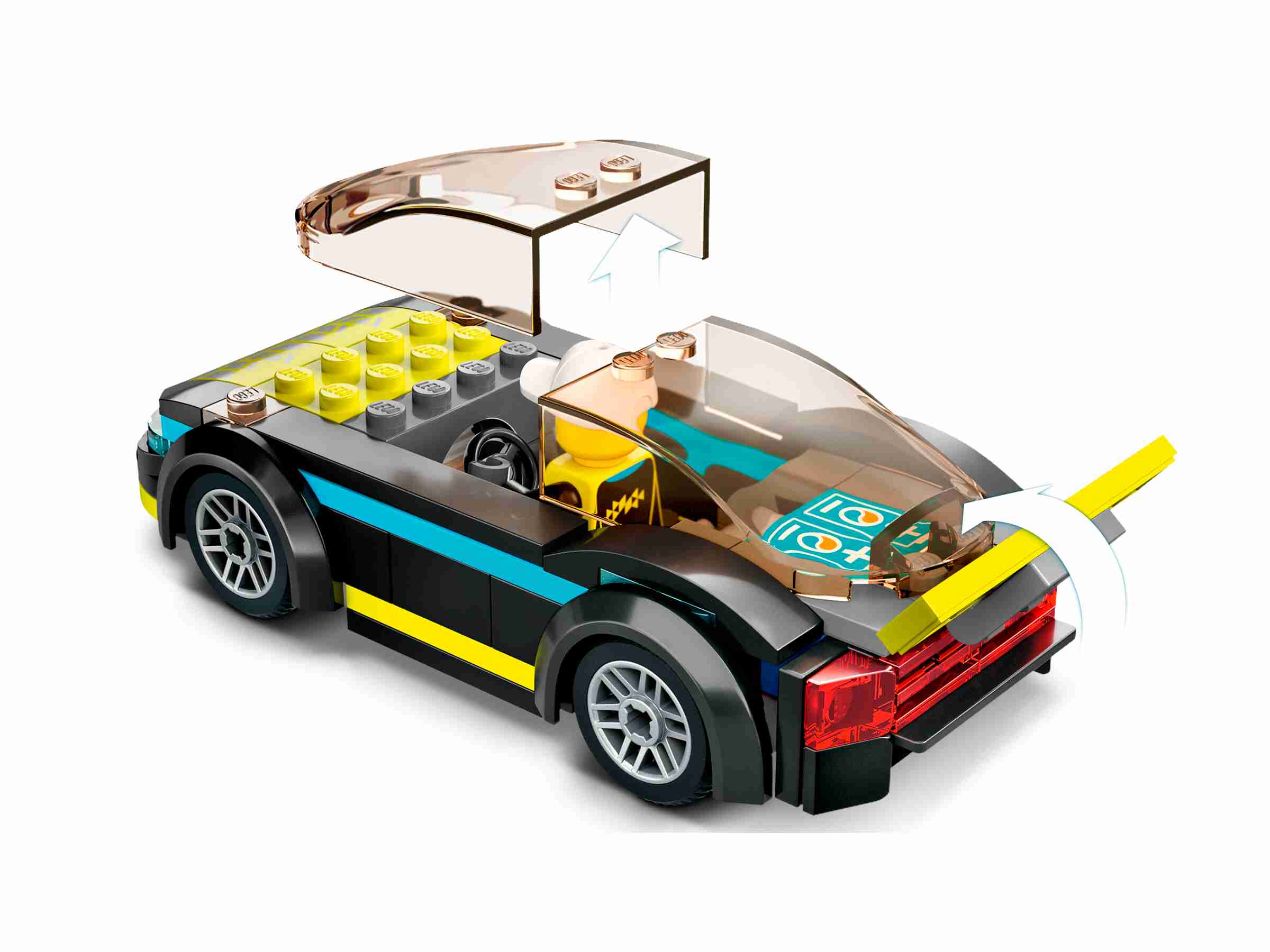 LEGO 60383 City Elektro-Sportwagen, Spielzeug-Ladestation, Starke Fahrzeuge