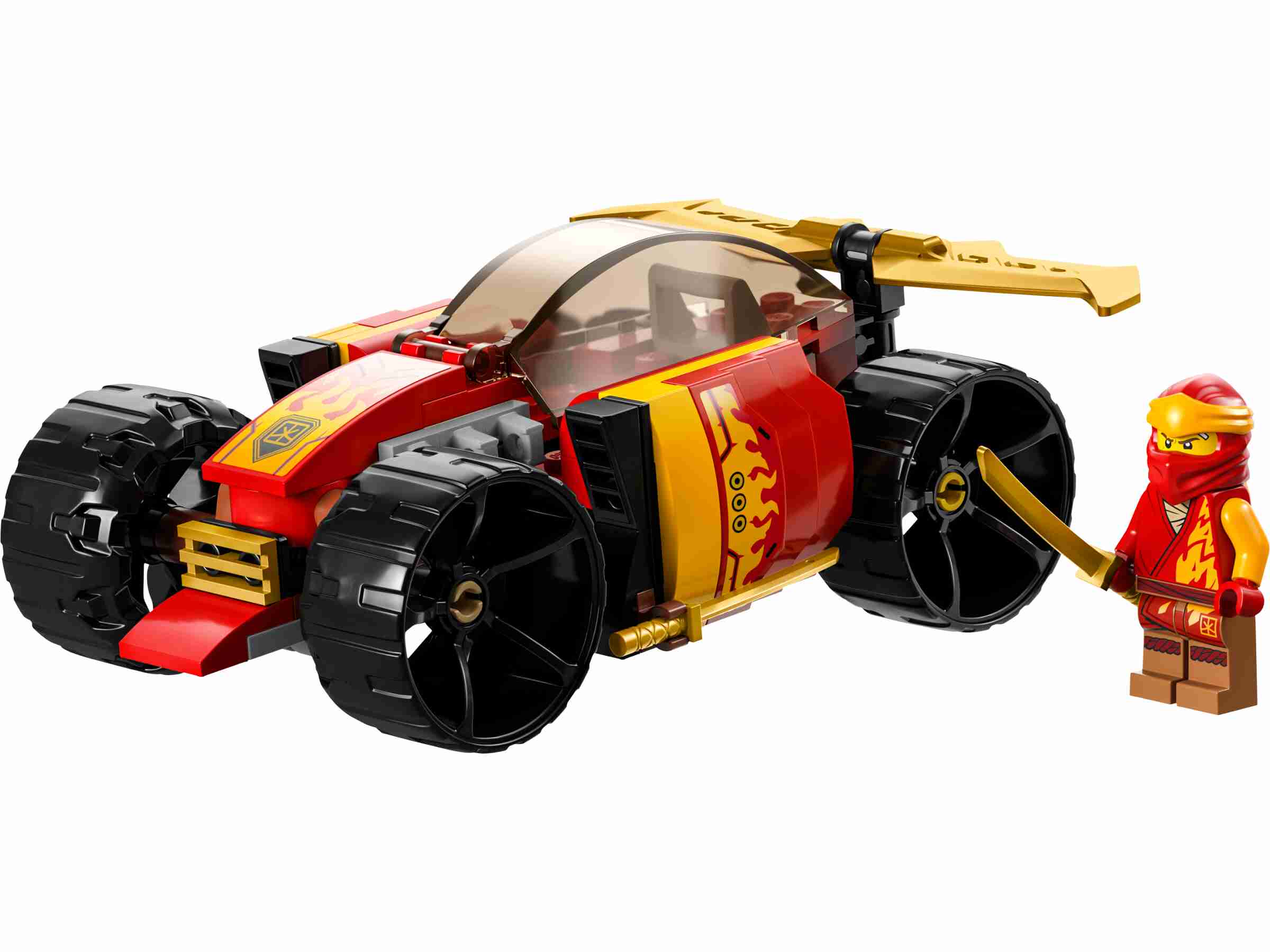 LEGO 71780 NINJAGO Kais Ninja-Rennwagen EVO, Minifigur Kai, 2 goldene Katanas