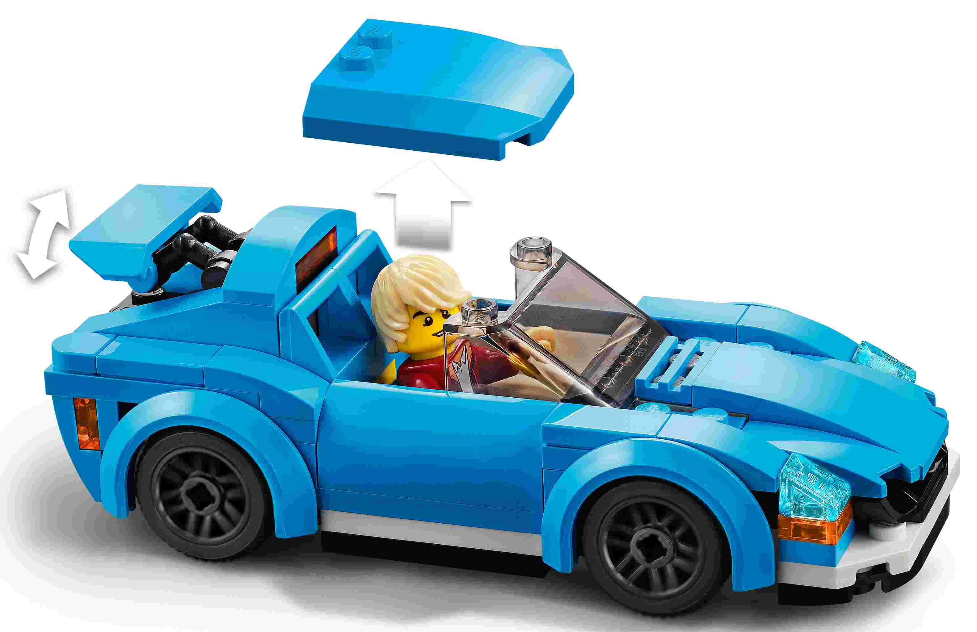 LEGO 60285 City Sportwagen mit abnehmbarem Dach und Minifigur