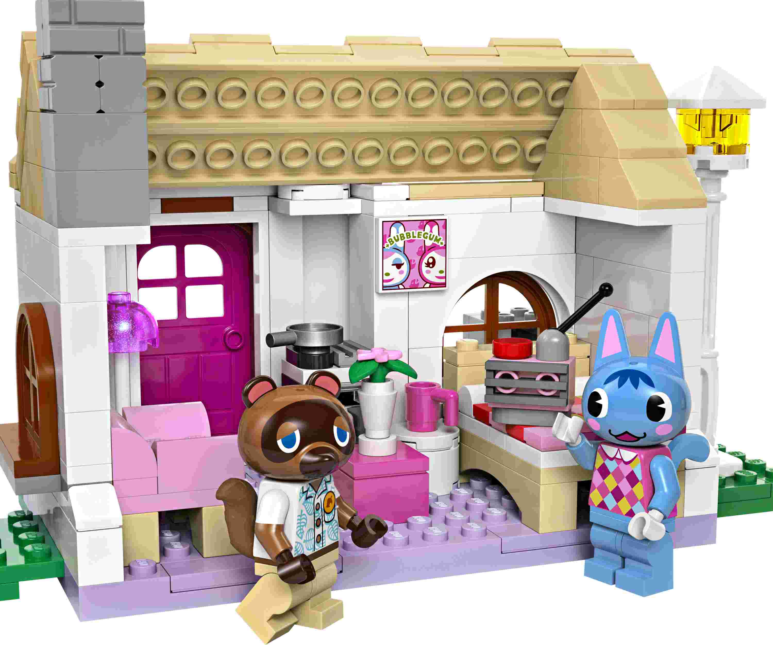 LEGO 77050 Animal Crossing Nooks Laden und Sophies Haus, 2 Minifiguren, 2 Häuser