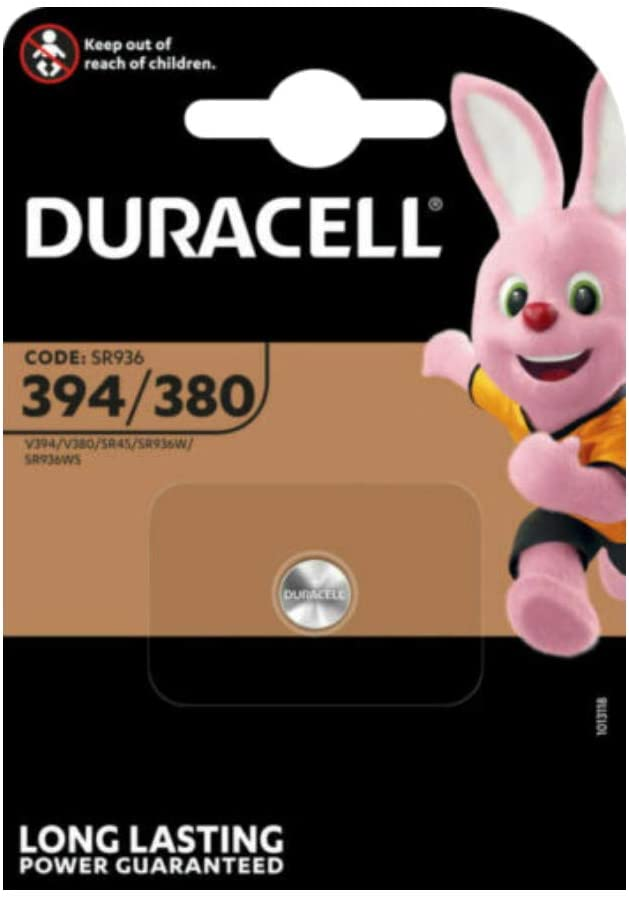 Duracell Specialty 394, 1.5V SiO Knopfzelle Batterie, 380 SR45 SR936, 1er-Pack