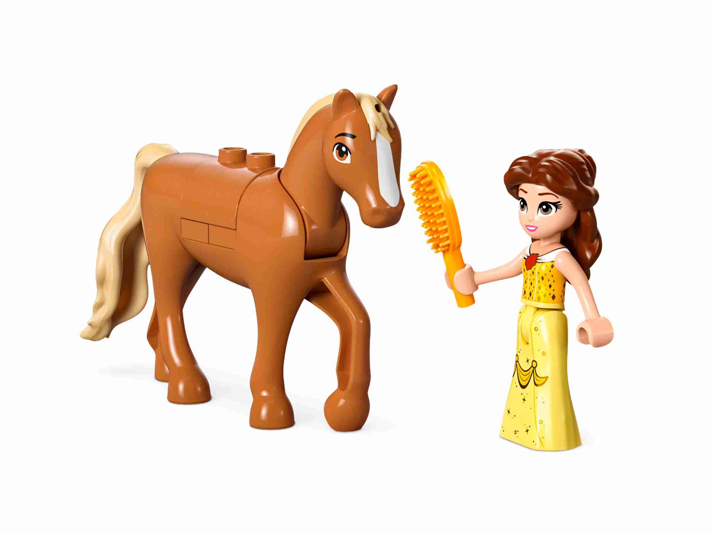 LEGO 43233 Disney Princess Belles Pferdekutsche, Spielfigur Belle Pferd Philippe