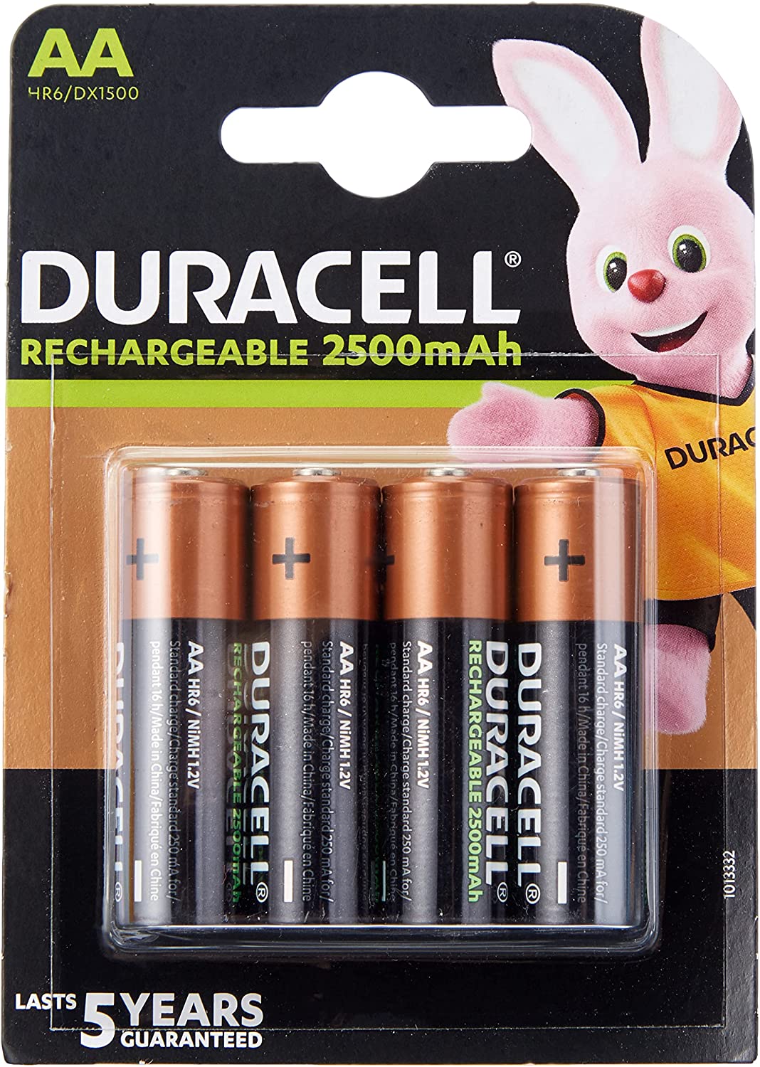 Duracell Recharge Ultra AA (Mignon), 1.2V NiMH Akku Batterie, 2500mAh, 4er-Pack
