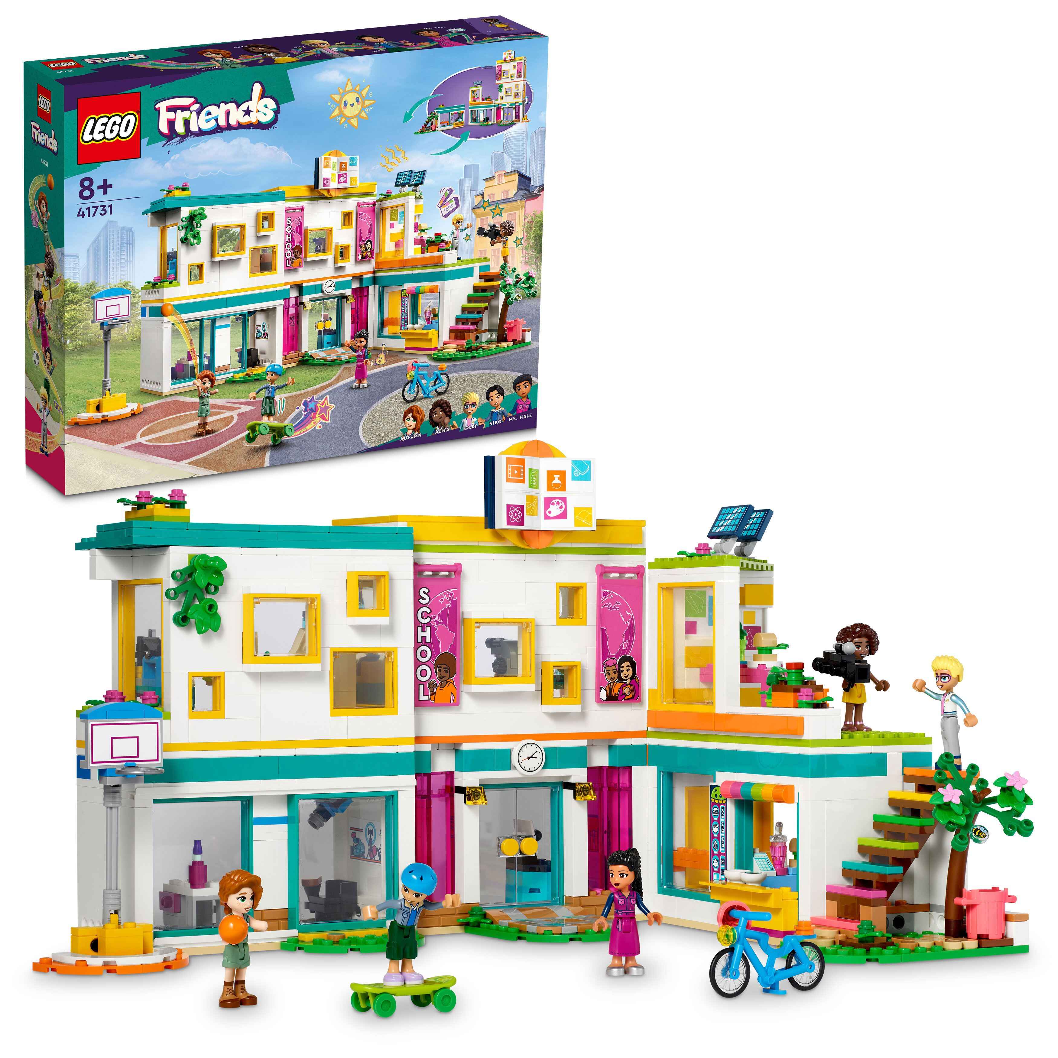LEGO 41731 Friends Internationale Schule, 5 Spielfiguren und Bunsen, der Hamster