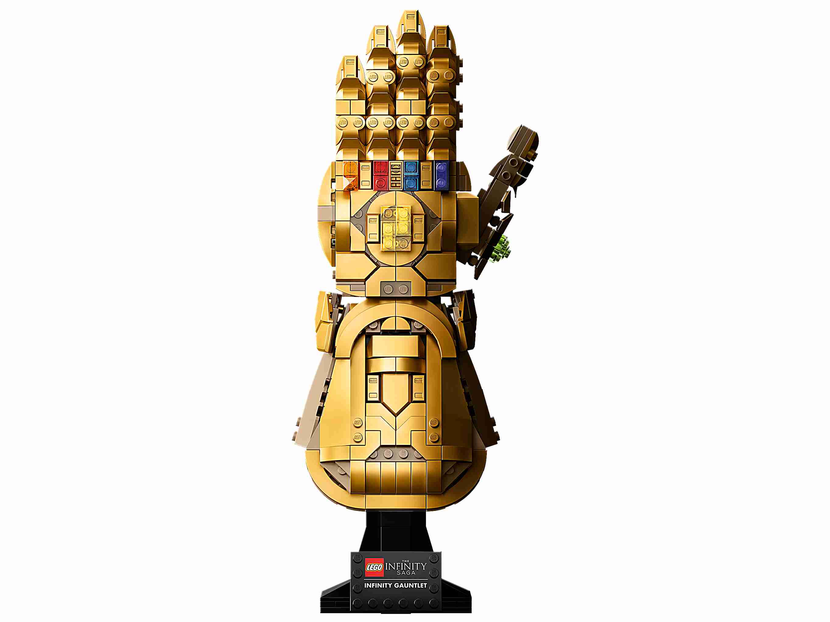 LEGO 76191 Marvel Super Heroes Infinity Handschuh, Avengers, Sockel, Infotafel