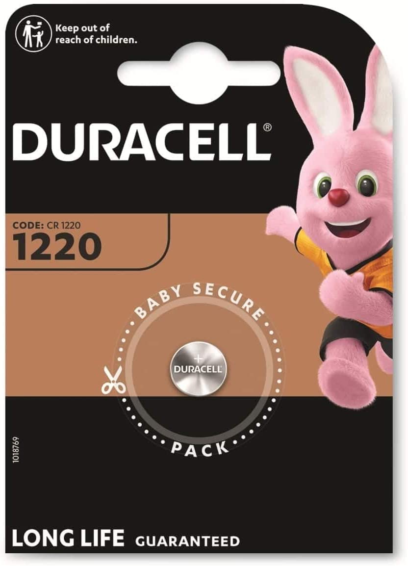 Duracell 5000394030305 DL1220 3V Lithium Knopfzellenbatterie 1-er Pack metallic