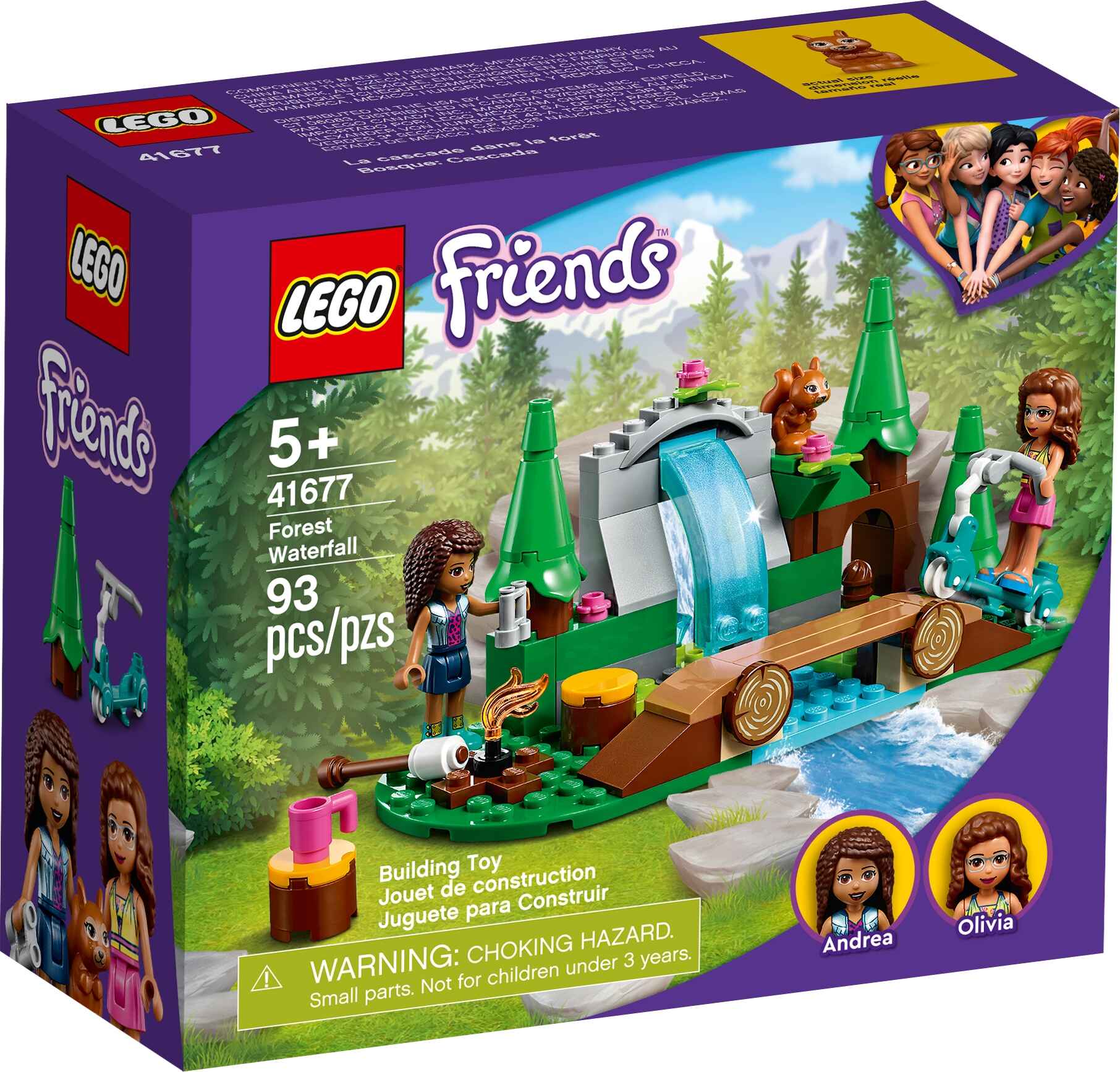 LEGO 41677 LEGO Friends Wasserfall im Wald, Camping Spielzeug