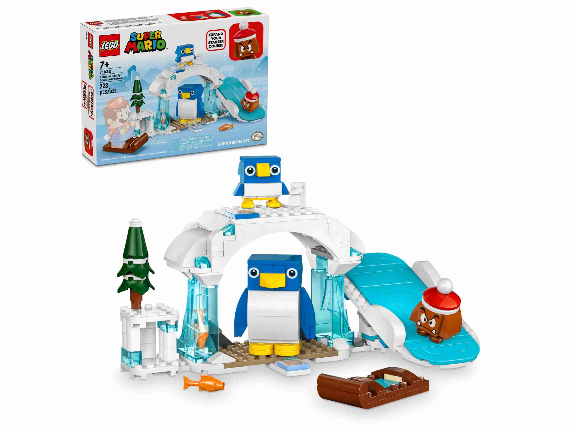 LEGO 71430 Super Mario Schneeabenteuer mit Familie Pinguin – Erweiterungsset