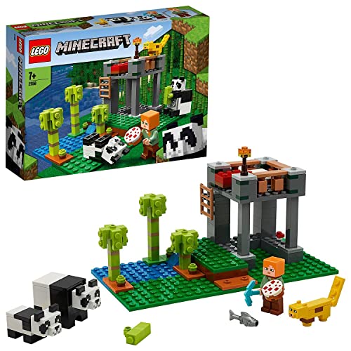 LEGO 21158 Minecraft Der Panda-Kindergarten, Bauset mit Alex und Tierfiguren
