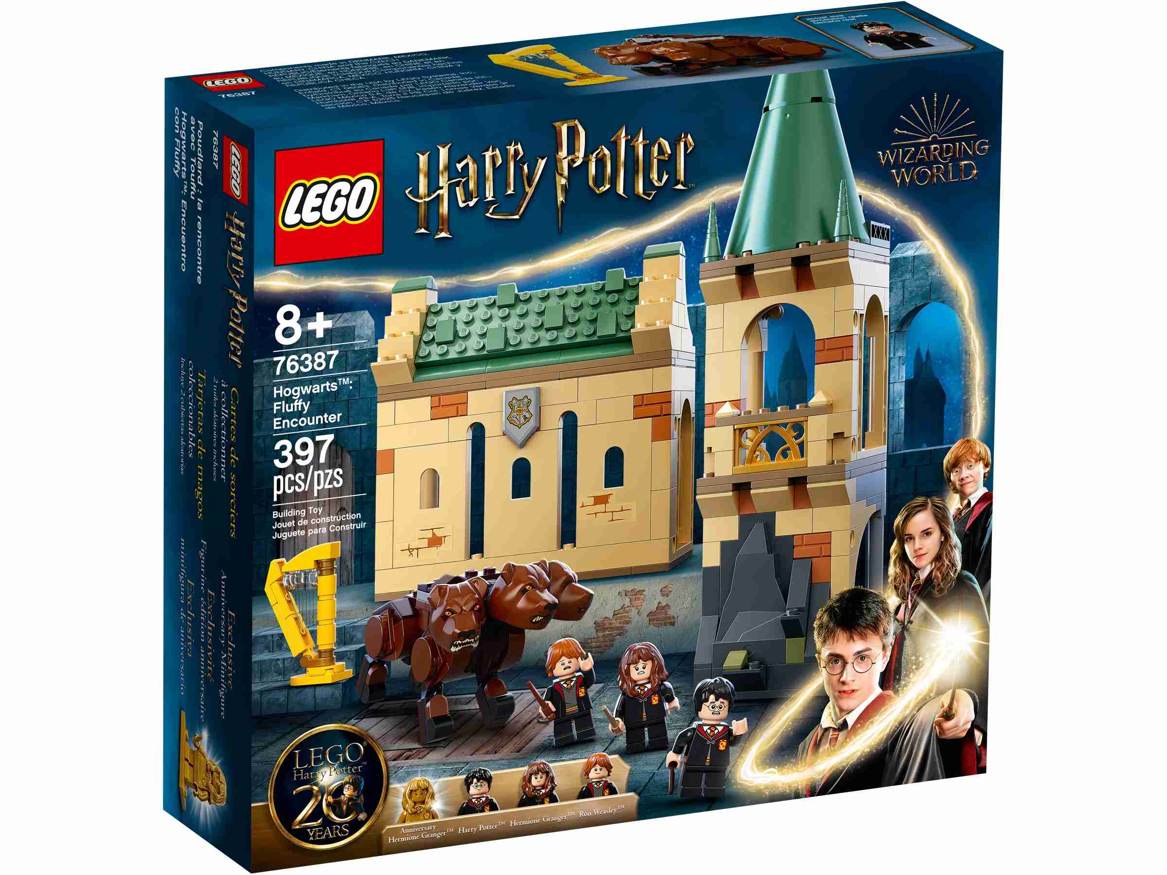 LEGO 76387 Harry Potter Hogwarts: Begegnung mit Fluffy Set mit goldener Figur
