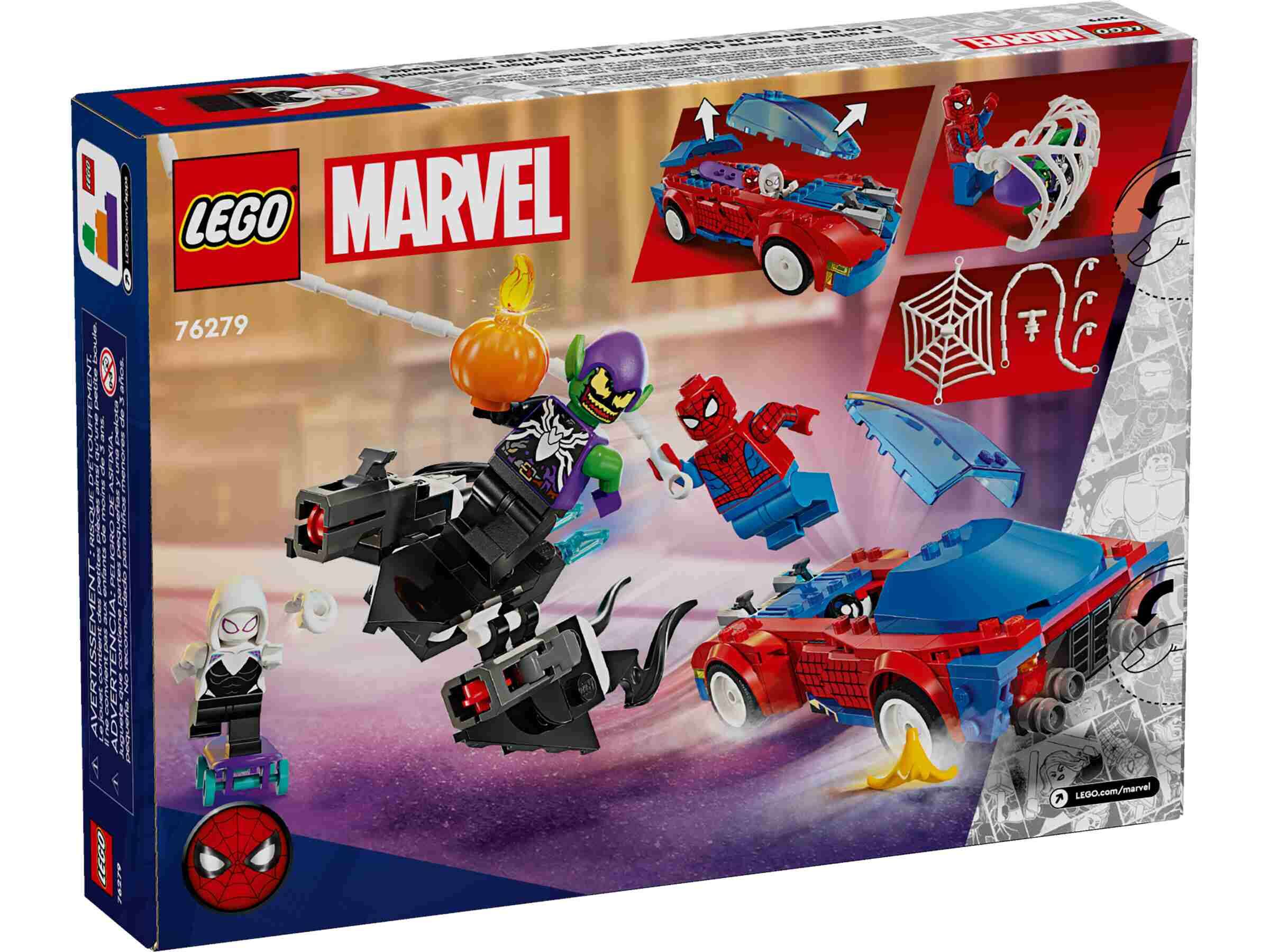 LEGO 76279 Marvel Spider-Mans Rennauto & Venom Green Goblin, 3 Minifiguren
