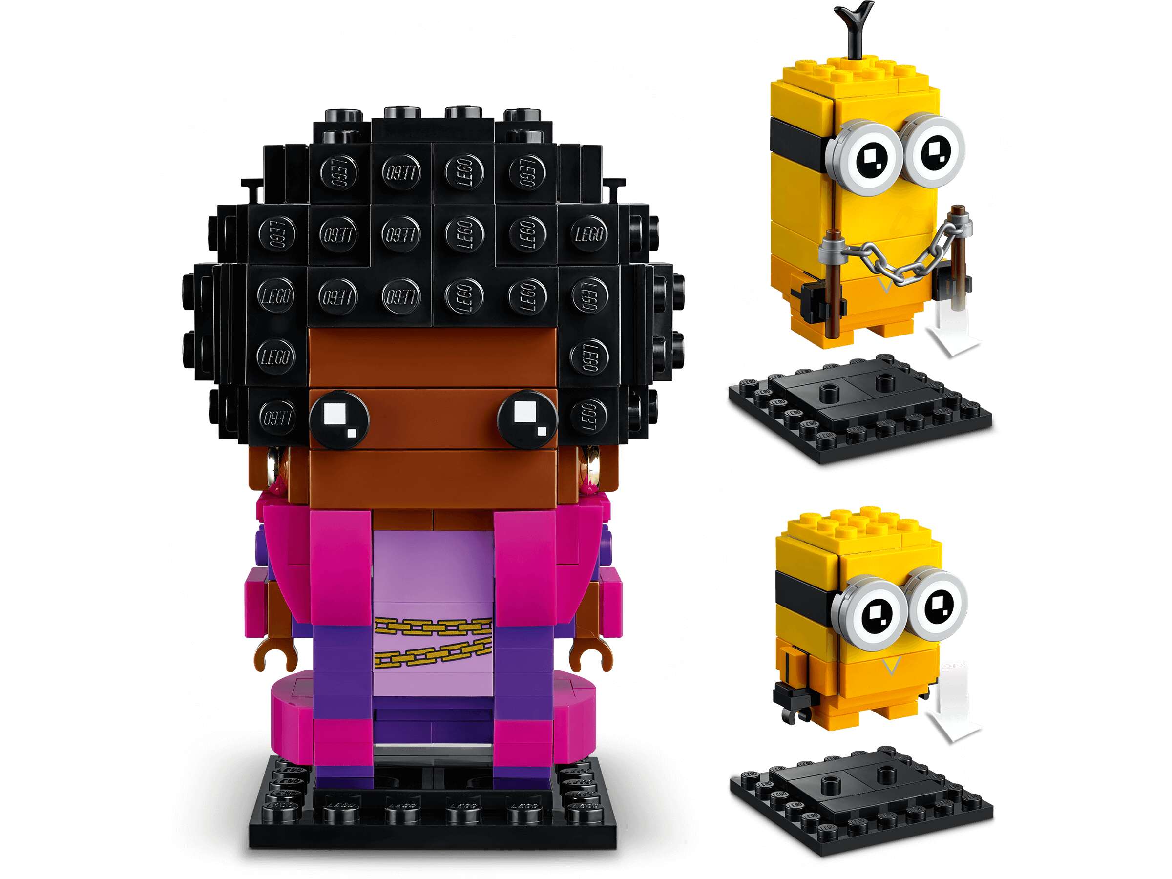 LEGO 40421 Minions Brickheadz Belle Bottom, Kevin und Bob