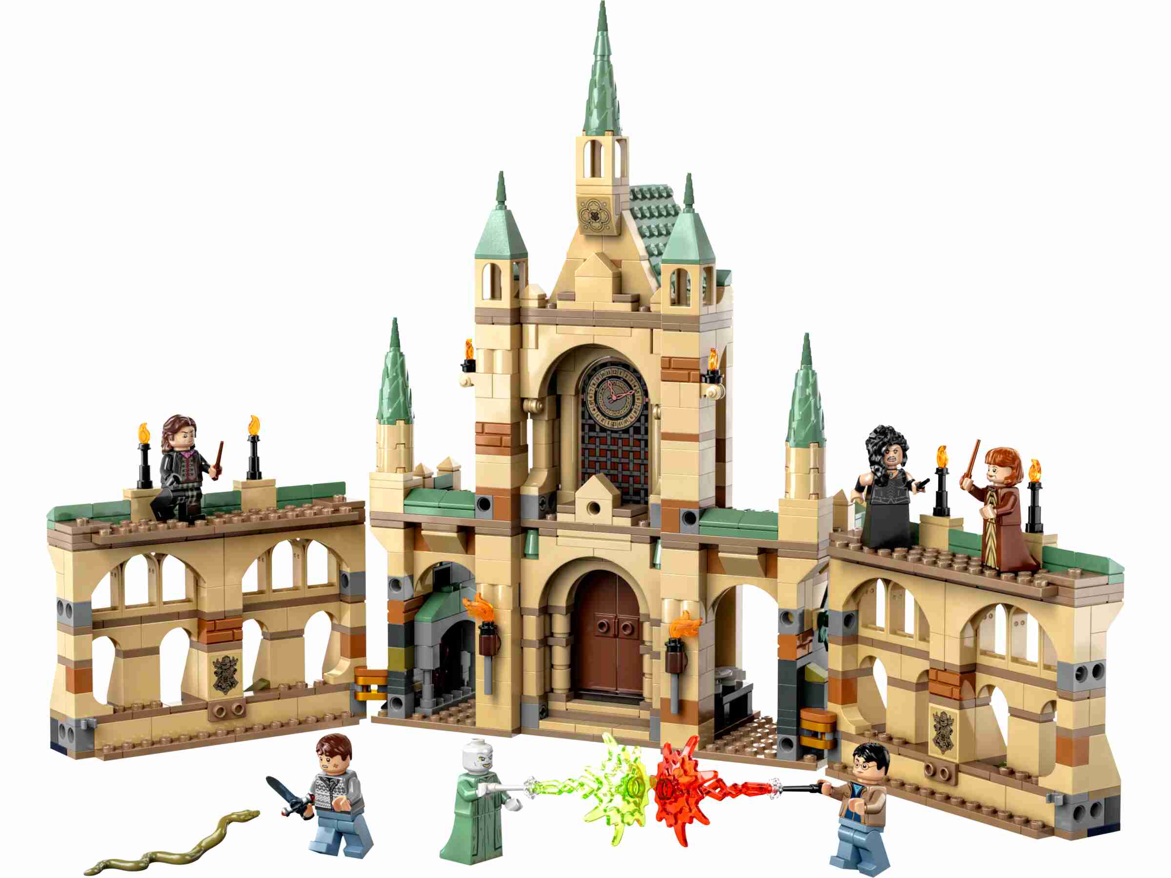 LEGO 76415 Harry Potter Der Kampf um Hogwarts, 6 Minifiguren und Nagini