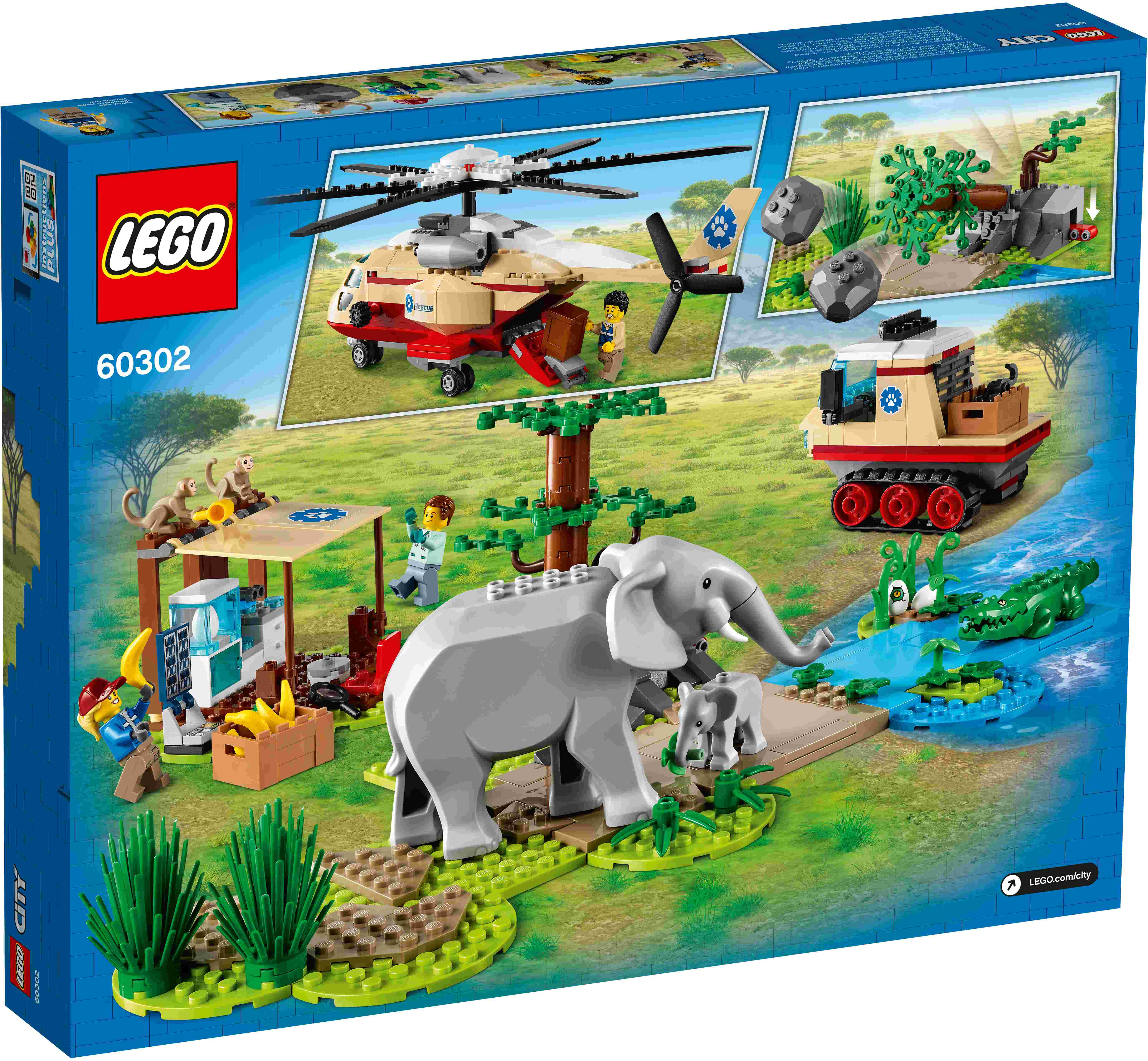 LEGO 60302 City Wildlife Tierrettungseinsatz Tierarzt mit Hubschrauber