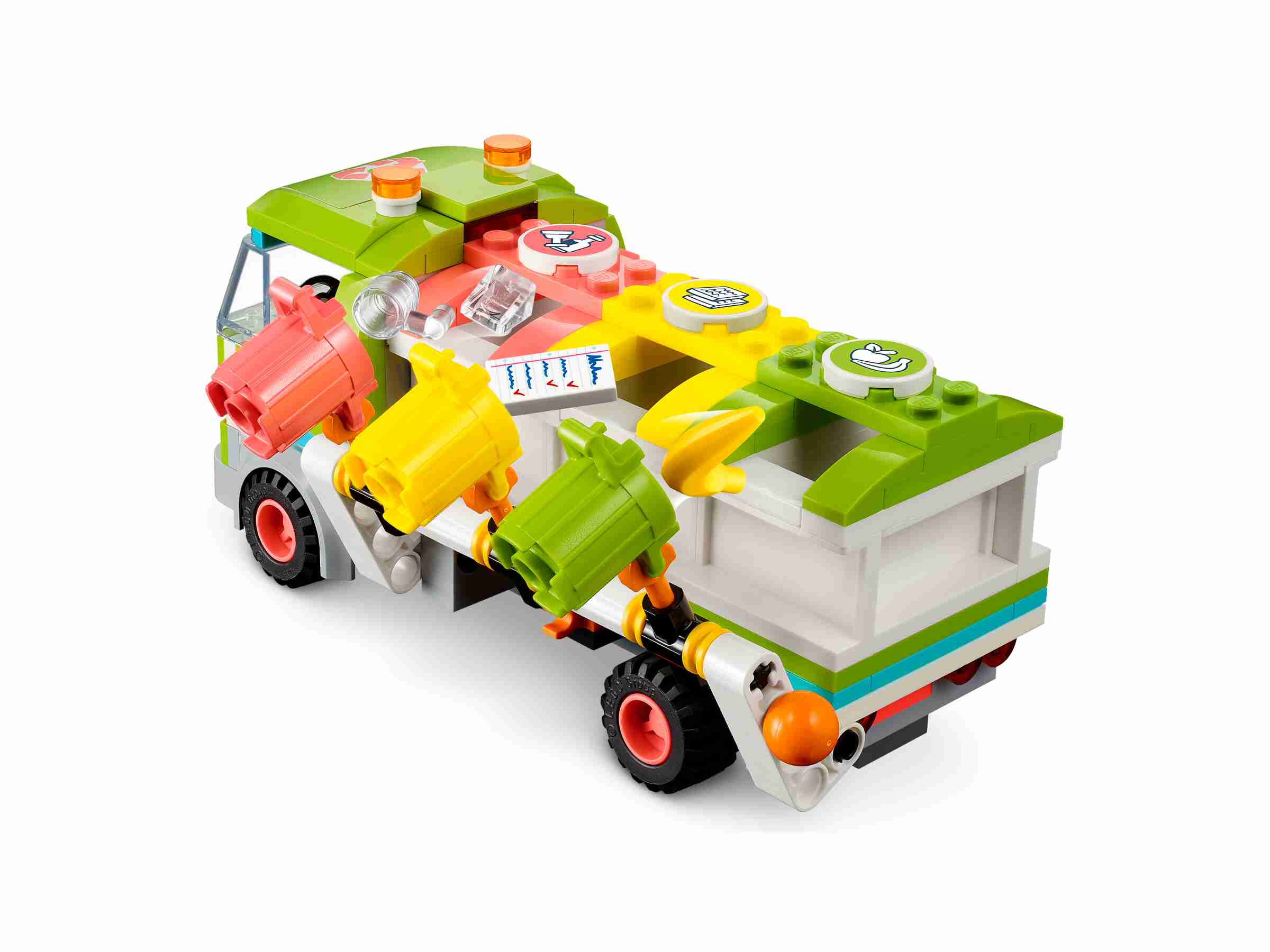 LEGO 41712 Friends Recycling-Auto mit Emma und River 3 Mülleimer, Papier