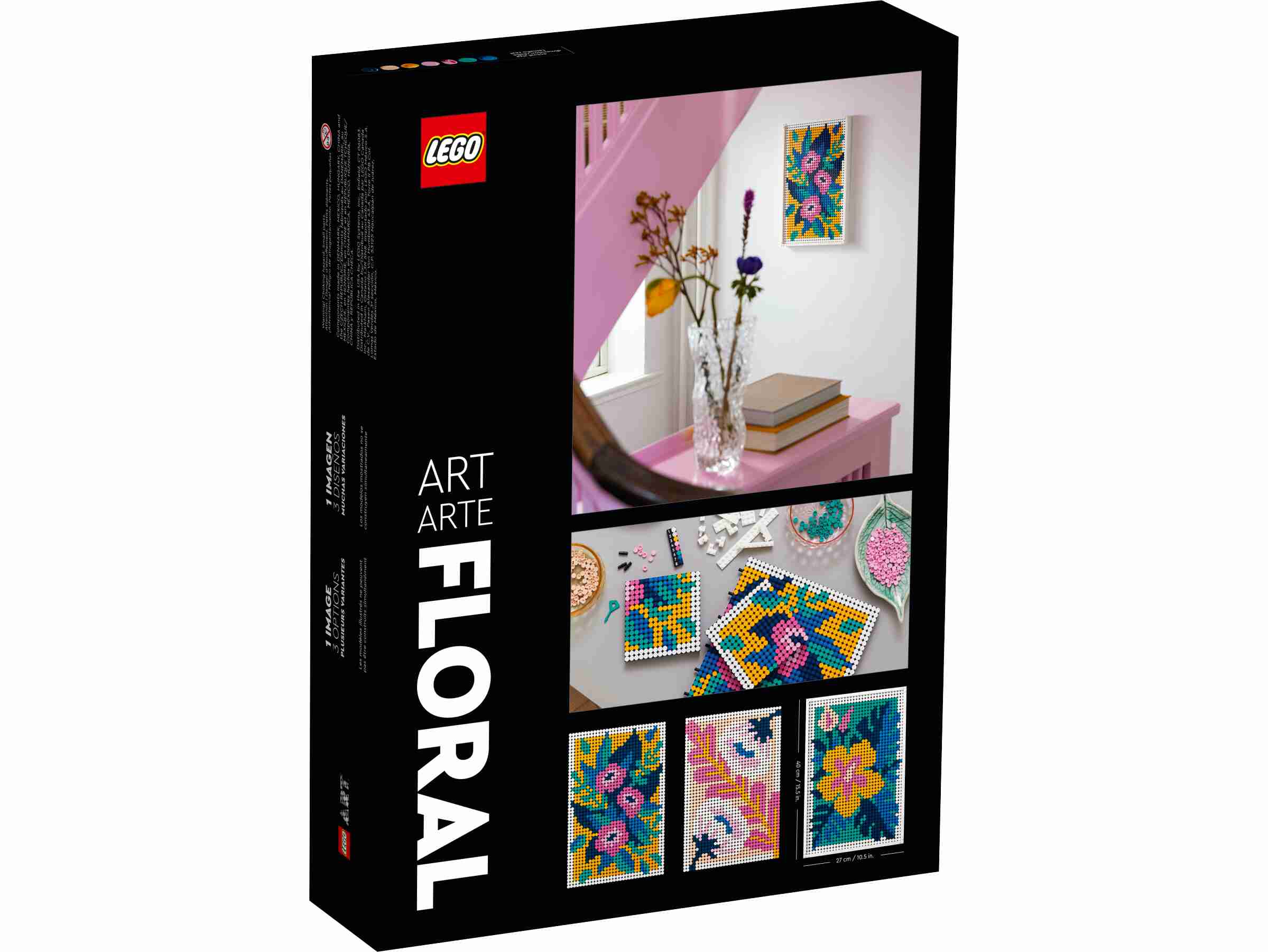 LEGO 31207 Art Blumenkunst, 3-in-1 Blumen Dekorationsset, Bastel Set