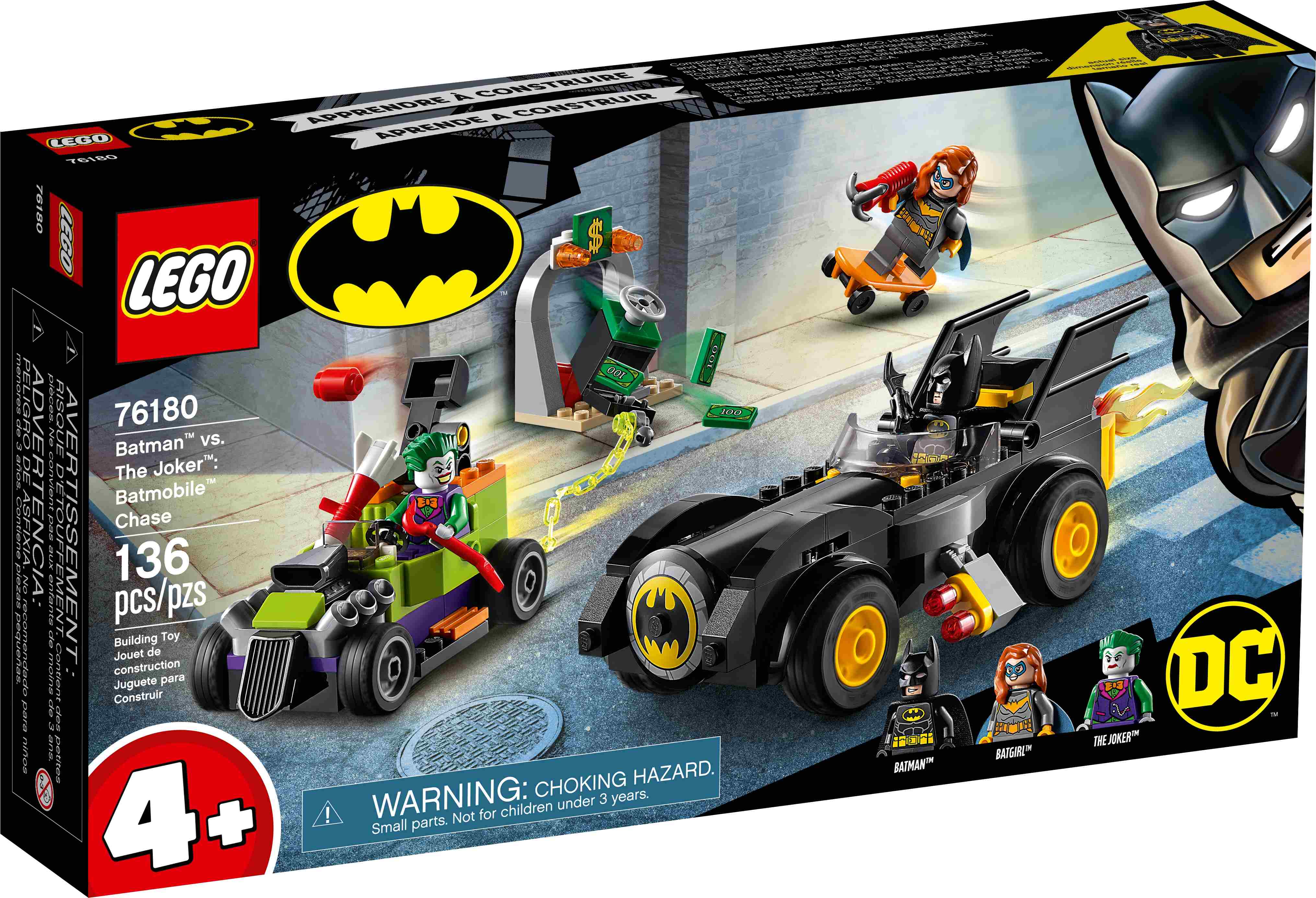 LEGO 76180 DC Batman vs. Joker: Verfolgungsjagd im Batmobil, Autos u Superhelden