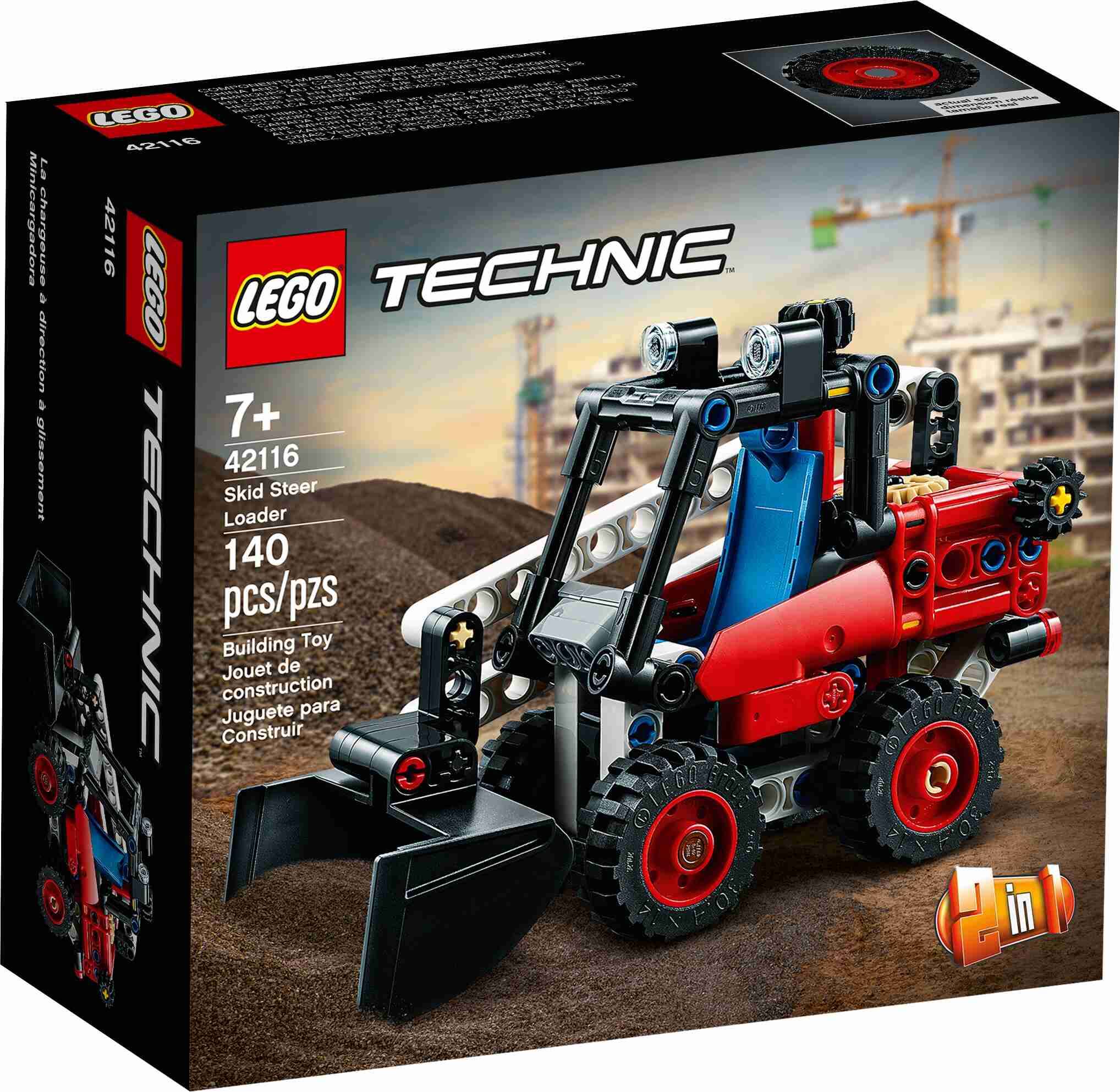 LEGO 42116 Technic Kompaktlader, Bagger oder Hot Rod 2-in-1 Modell