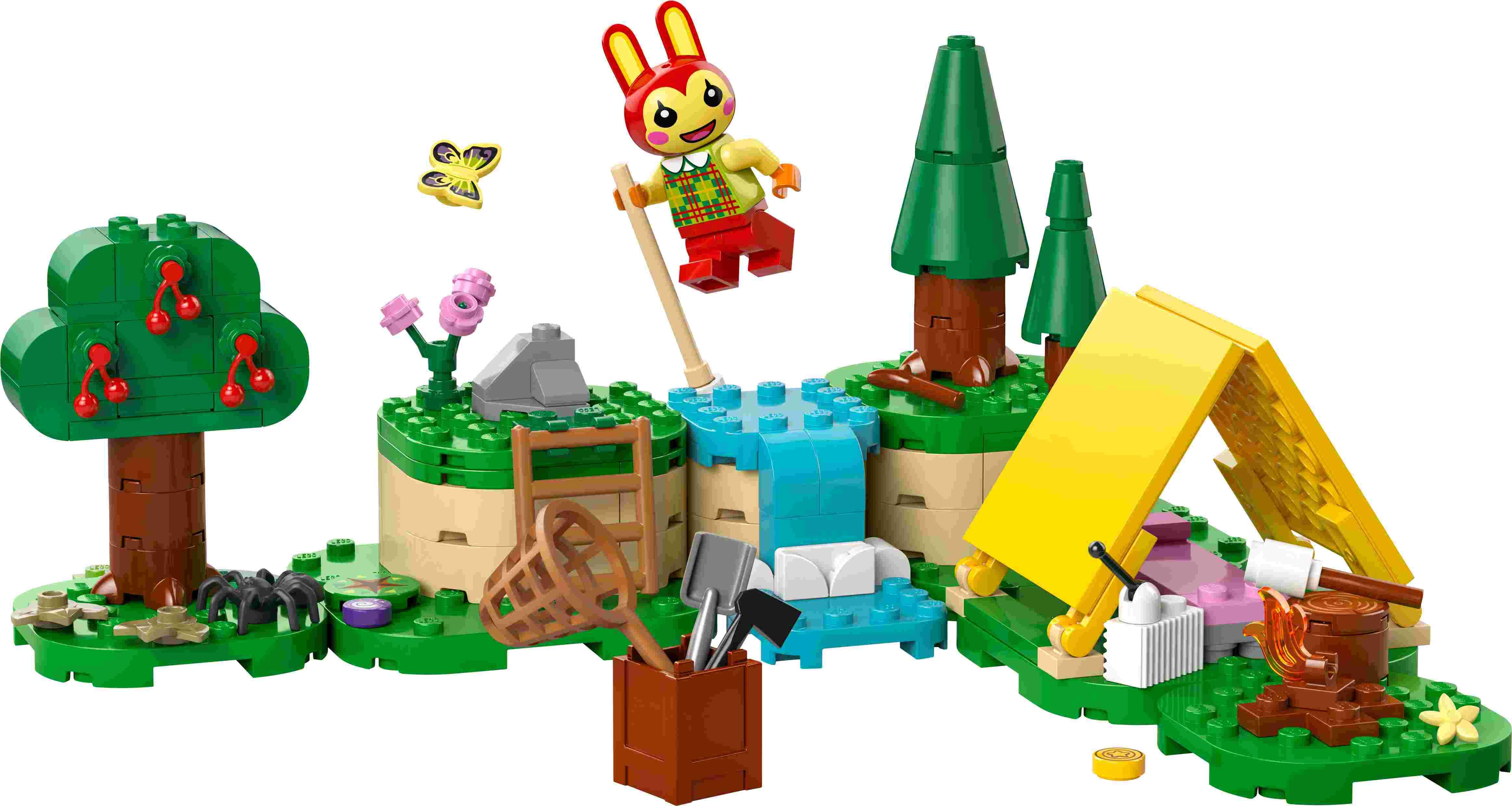 LEGO 77047 Animal Crossing Mimmis Outdoor-Spaß, Zelt, Fluss, modulare Bauplatten
