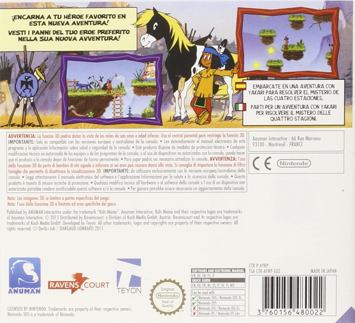 Publisher Minori Sw 3Ds 1010747 Yakari:The Mystery [Nintendo 3DS]